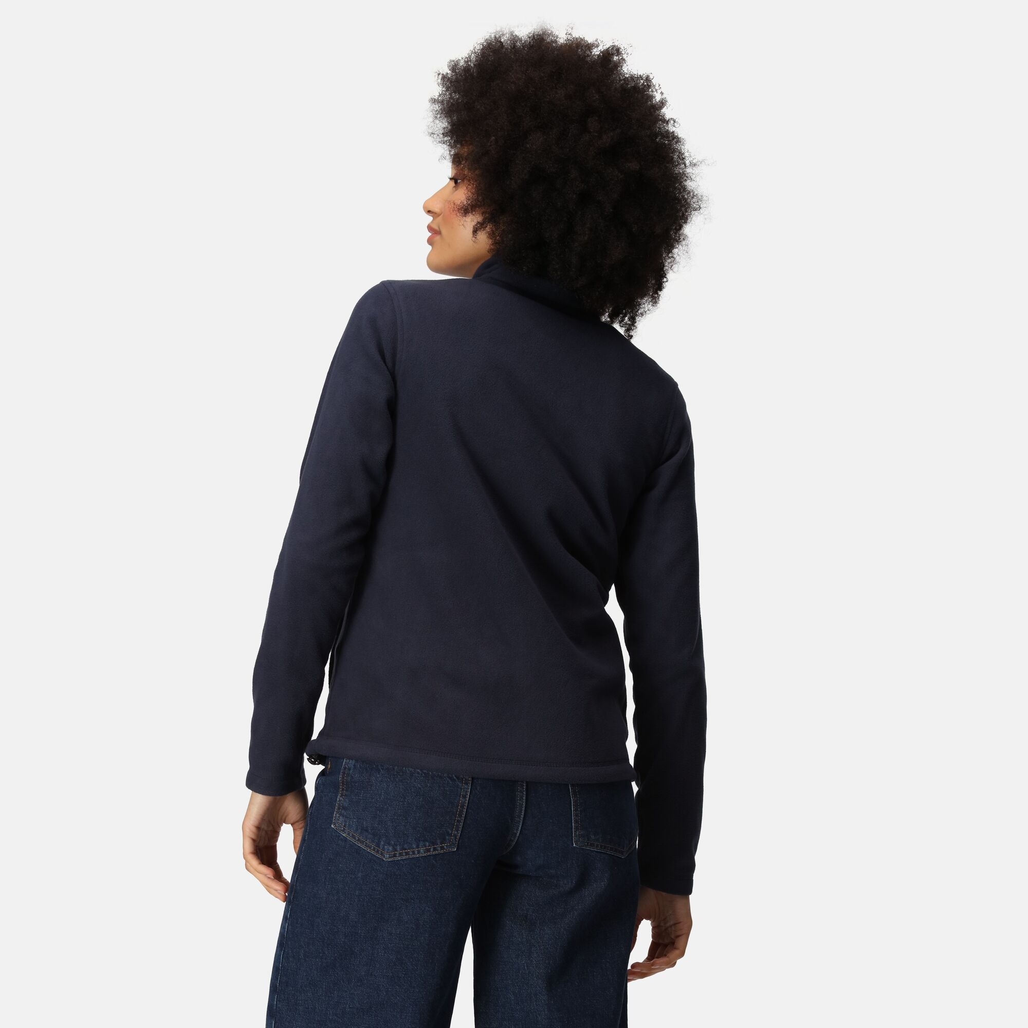 Women's Micro Lightweight Full Zip Fleece | Dark Navy
