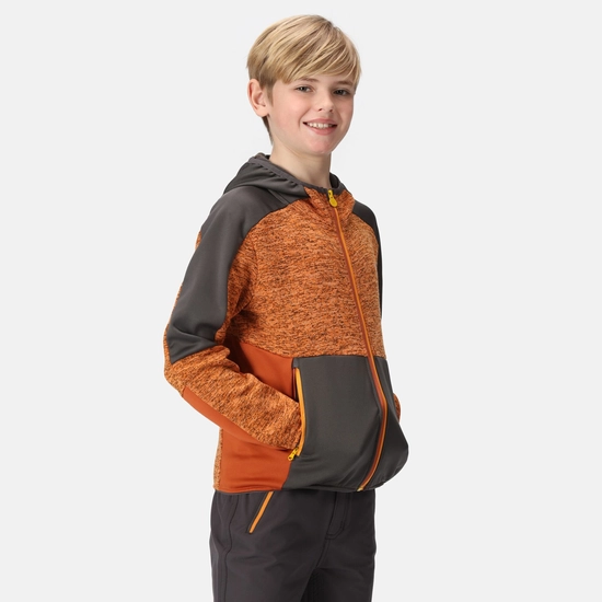 Kids' Dissolver VII Full Zip Fleece | Orange Pepper Californian Yellow