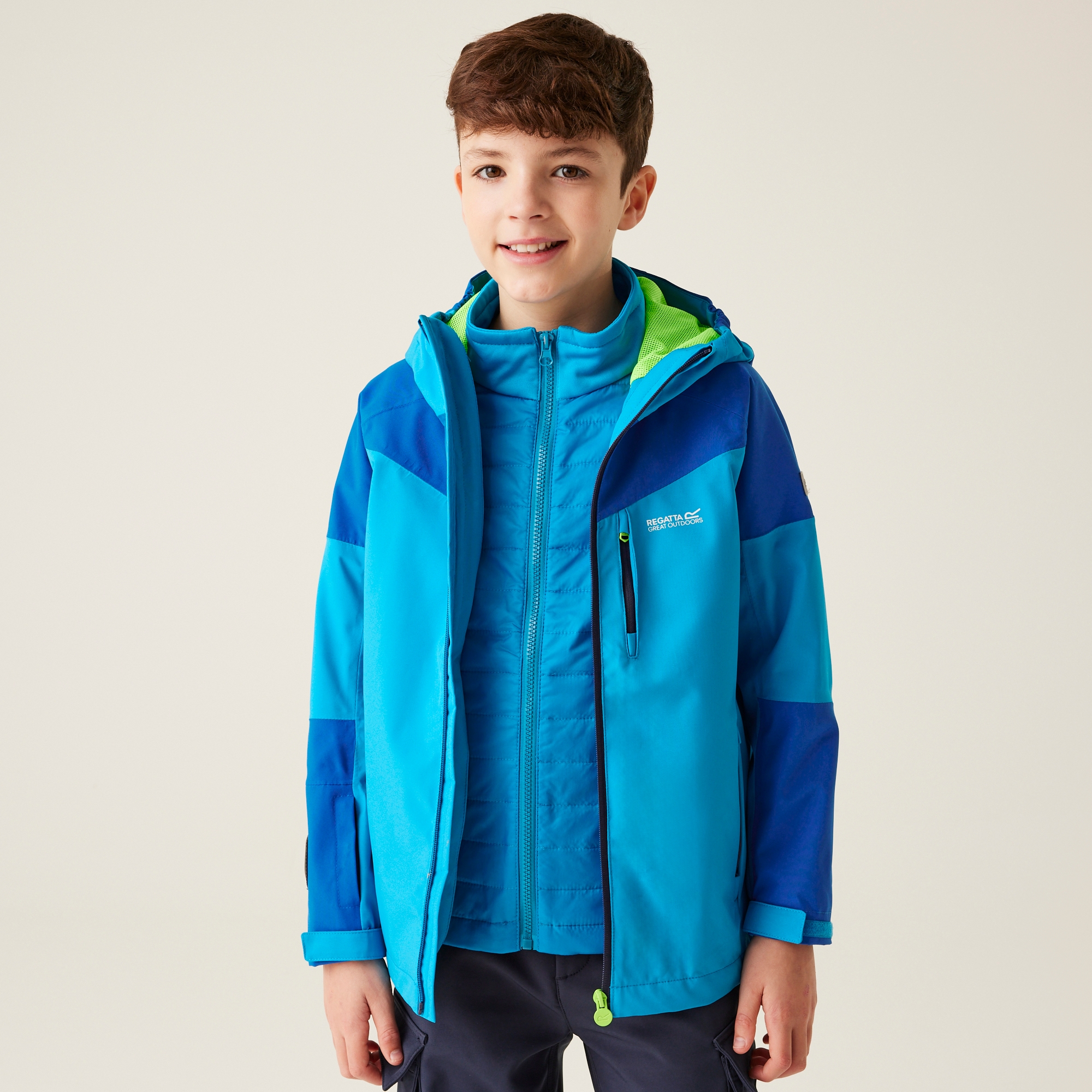 Boys Trekktain 3-in-1 Jacket | Hydro Blue Olympian Blue