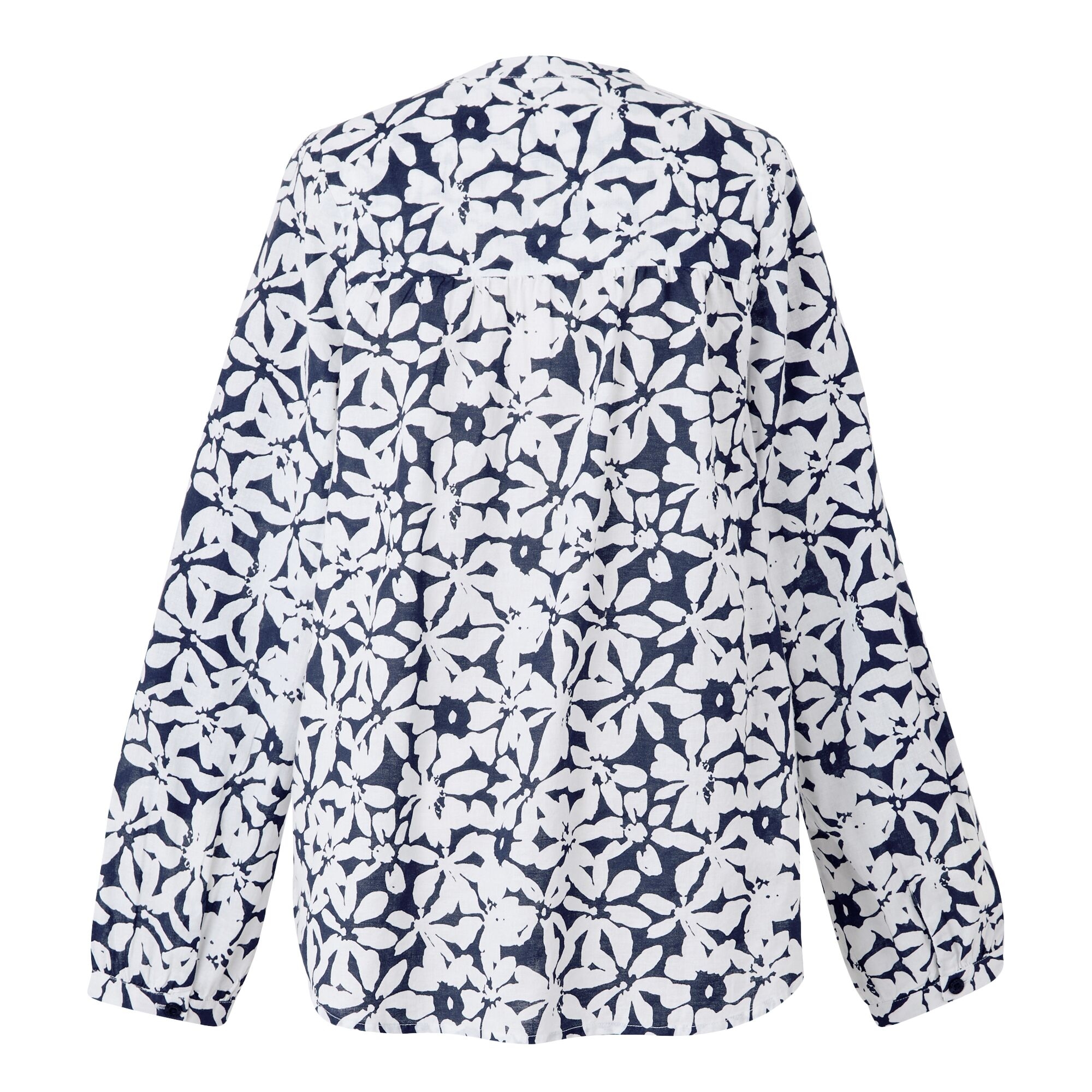 Women's Natine Lightweight Shirt | Navy White Large Floral