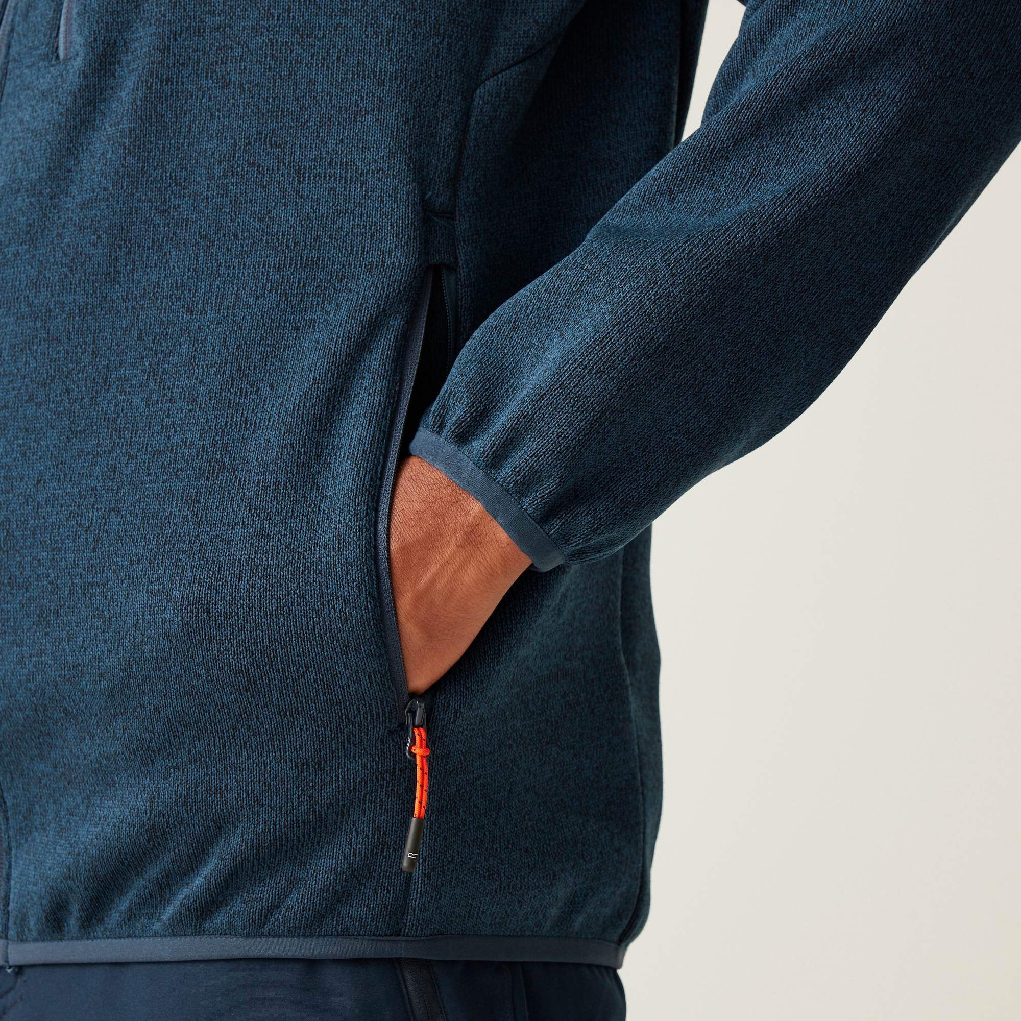 Men's Kames Full Zip Fleece | Moonlight Denim Tangerine Tango