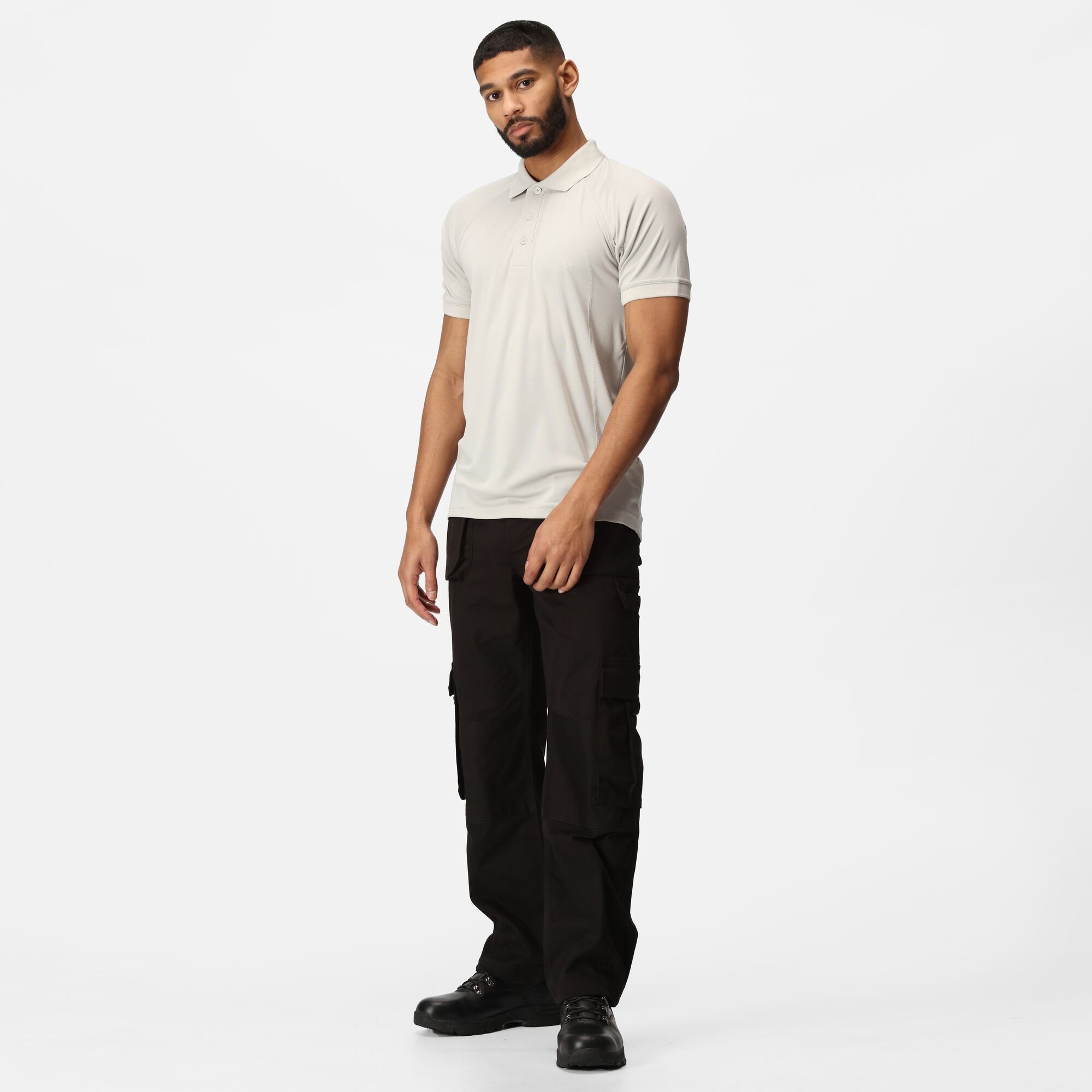 Men's Coolweave Wicking Polo Shirt | Silver Grey