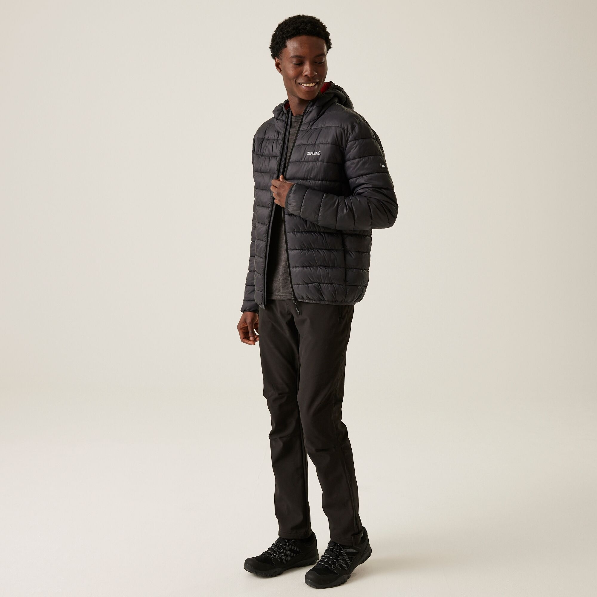 Men's Hooded Marizion Padded Jacket | Ash Red Ochre