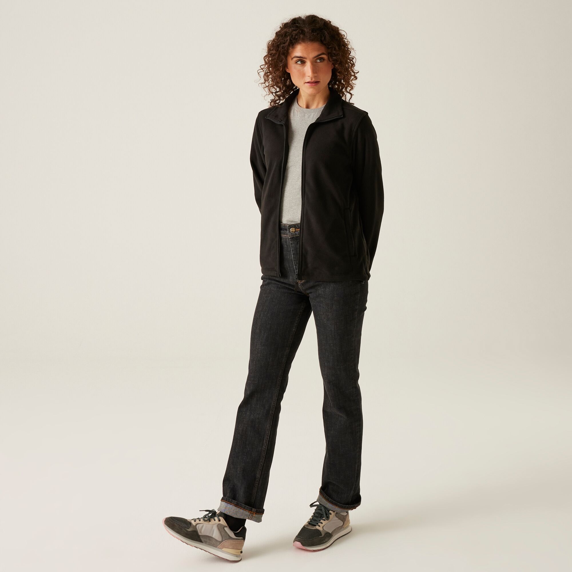 Women's Micro Lightweight Full Zip Fleece | Black