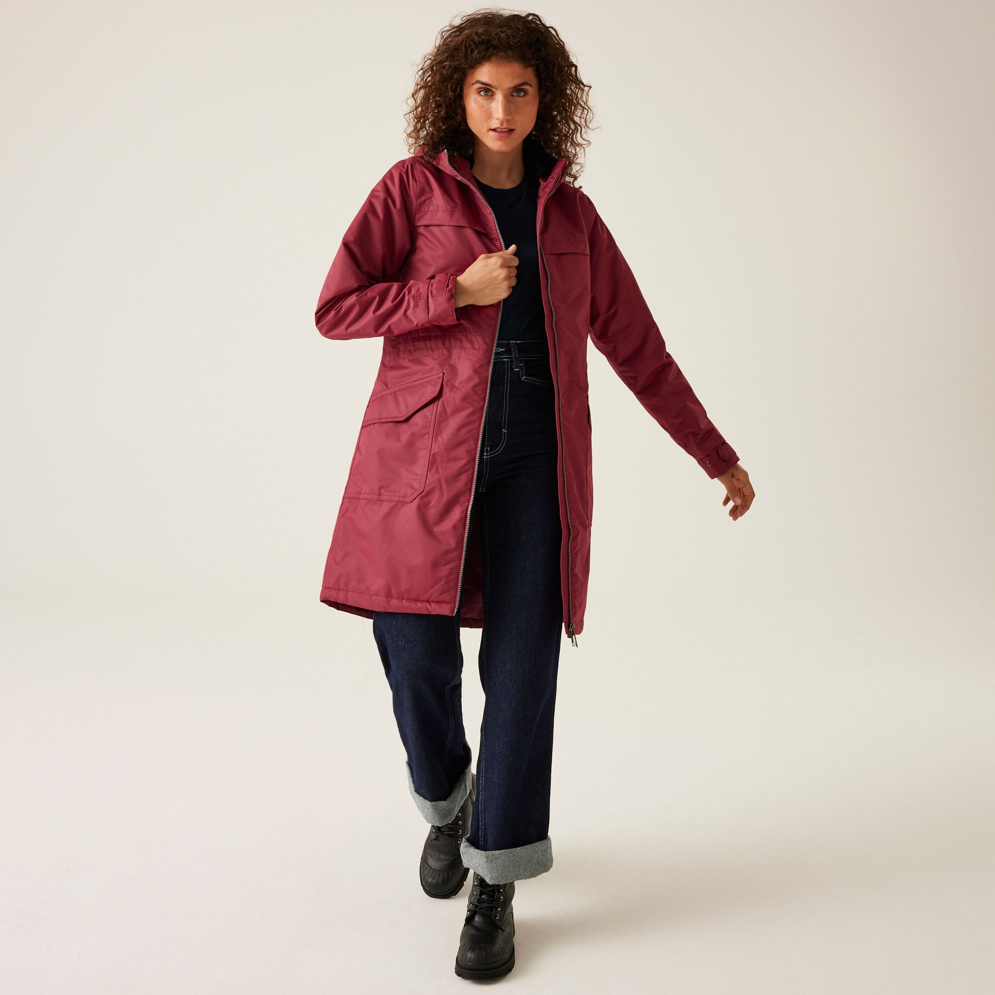 Women's Romine II Waterproof Parka Jacket | Rumba Red Black