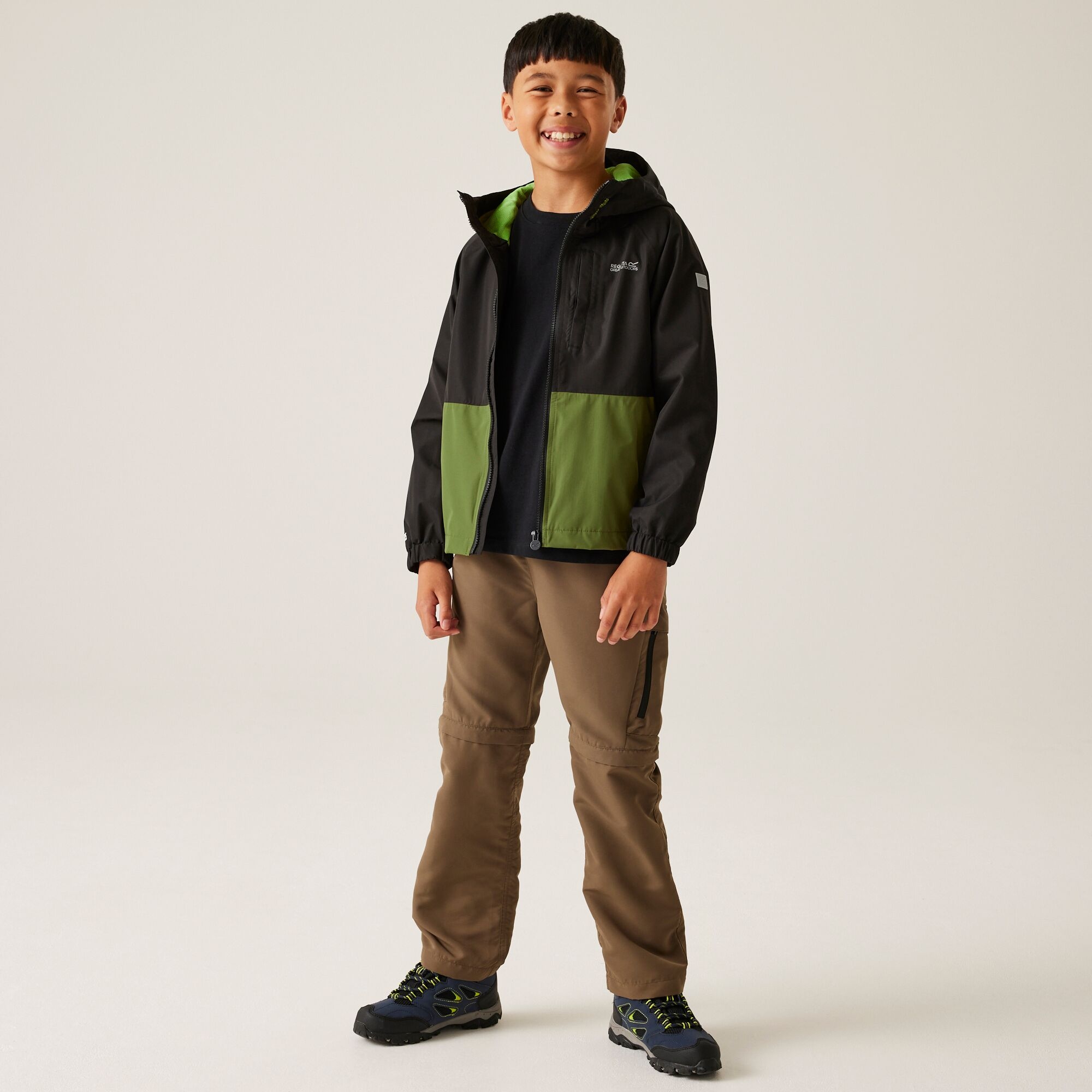 Kids' Hanleigh II Waterpoof Jacket | Black Nephrite Green Grenoble Green