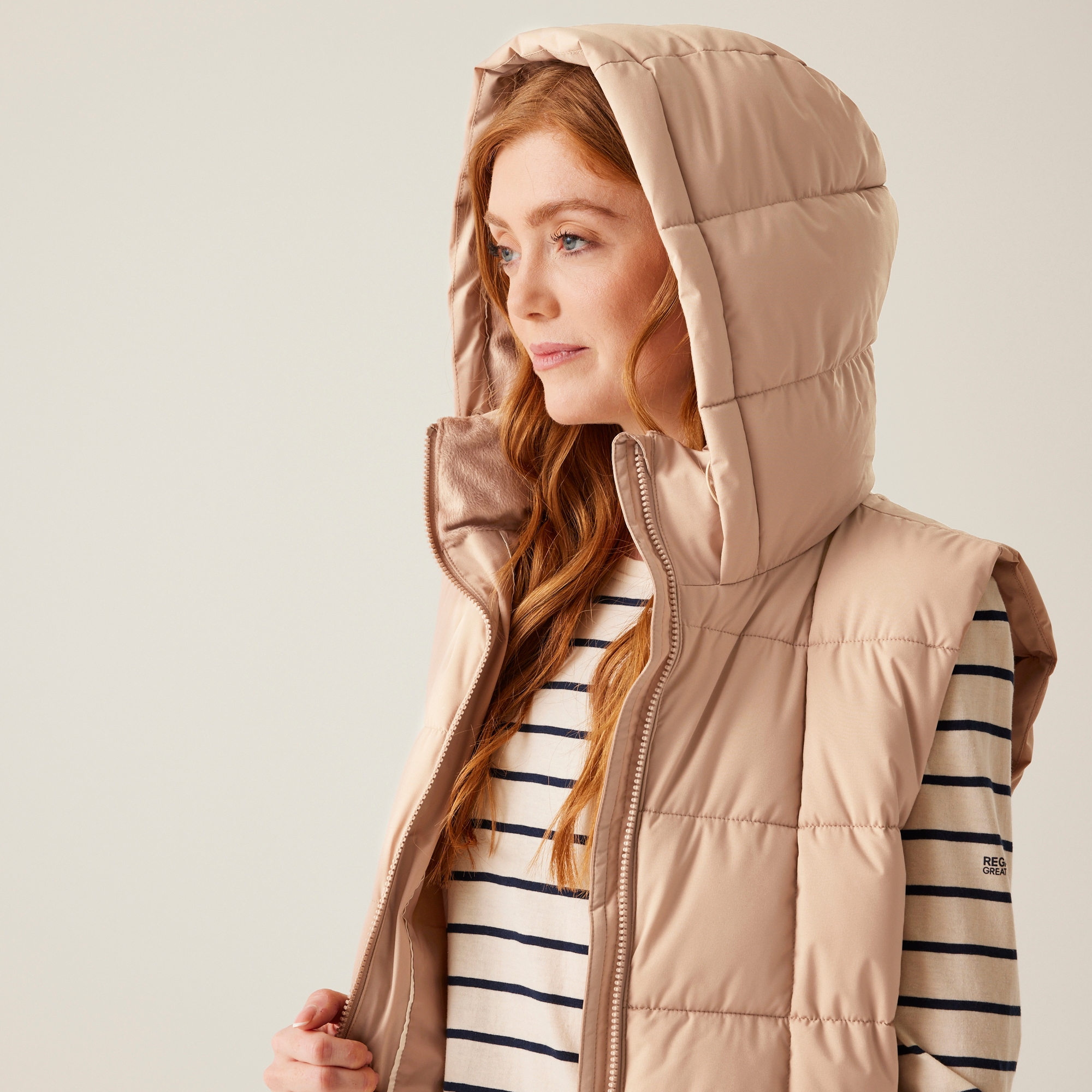 Women's Leandra Longline Gilet | Warm Taupe