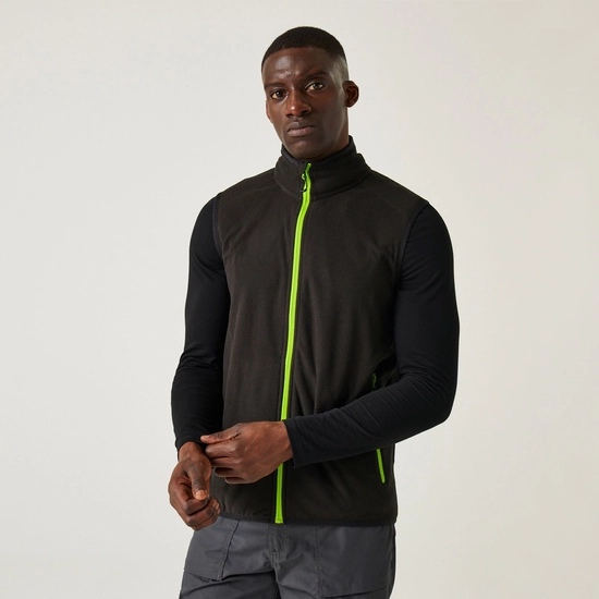Men's Navigate Fleece Bodywarmer | Black Orange Pop
