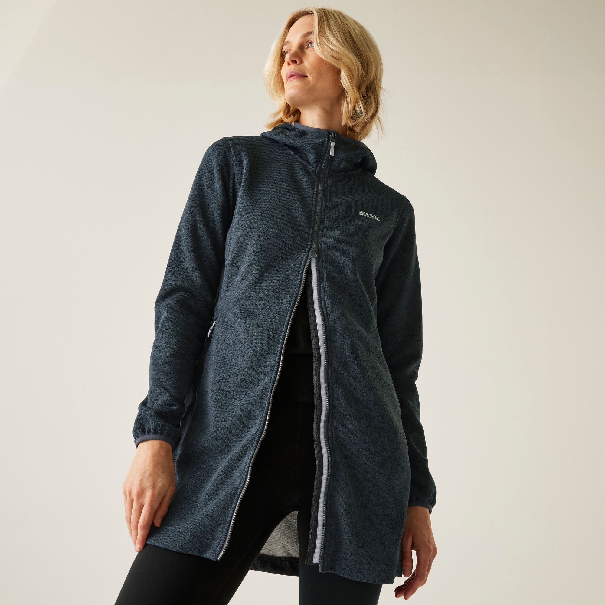 Women's Bloomfield Longline Fleece | Seal Grey Lilac Hint