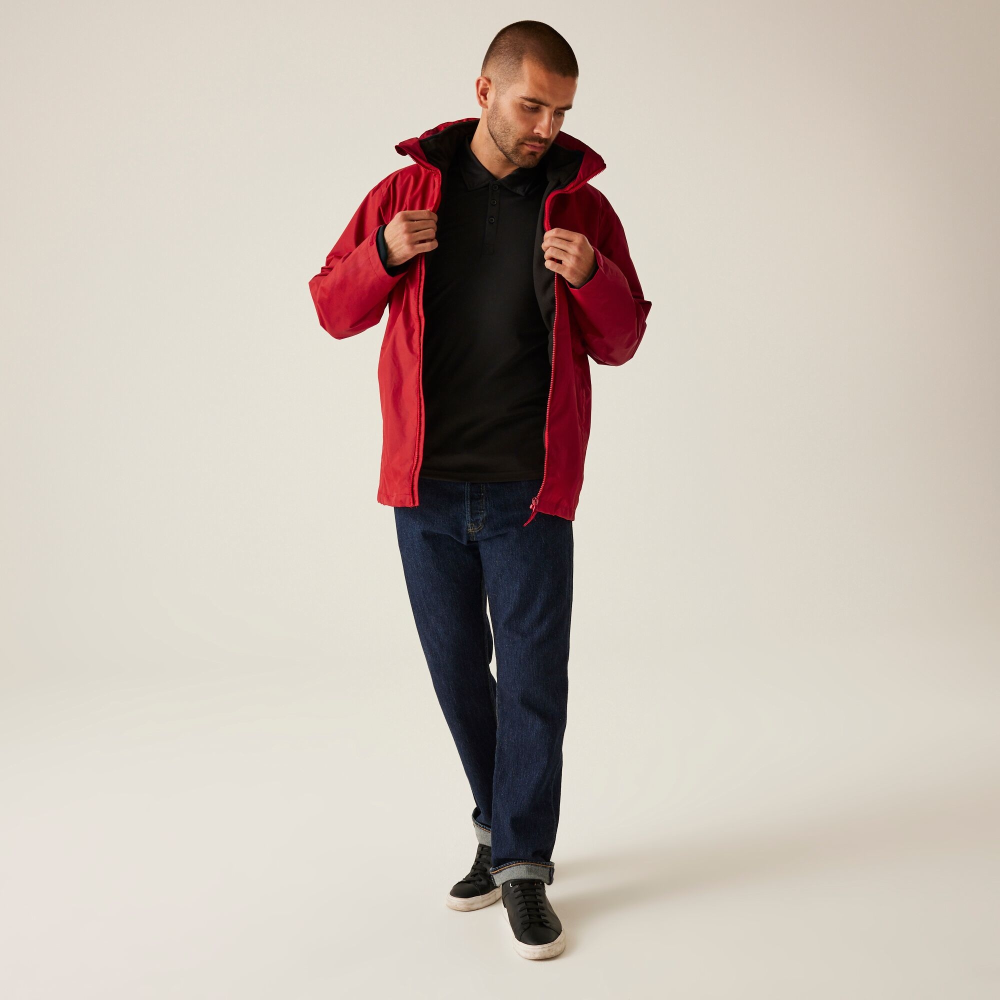 Men's Classic Waterproof 3 in 1 Jacket | Classic Red Black