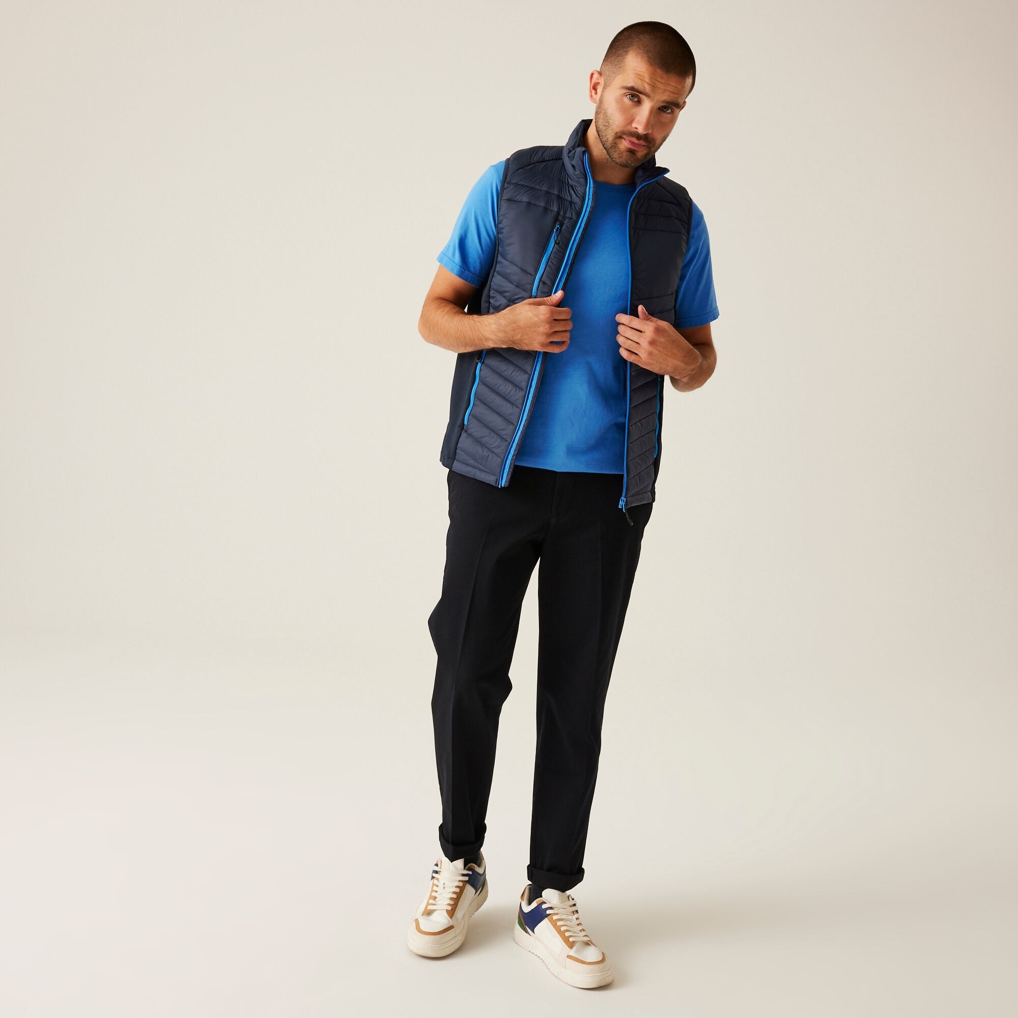 Men's Navigate Hybrid Bodywarmer | Navy French Blue