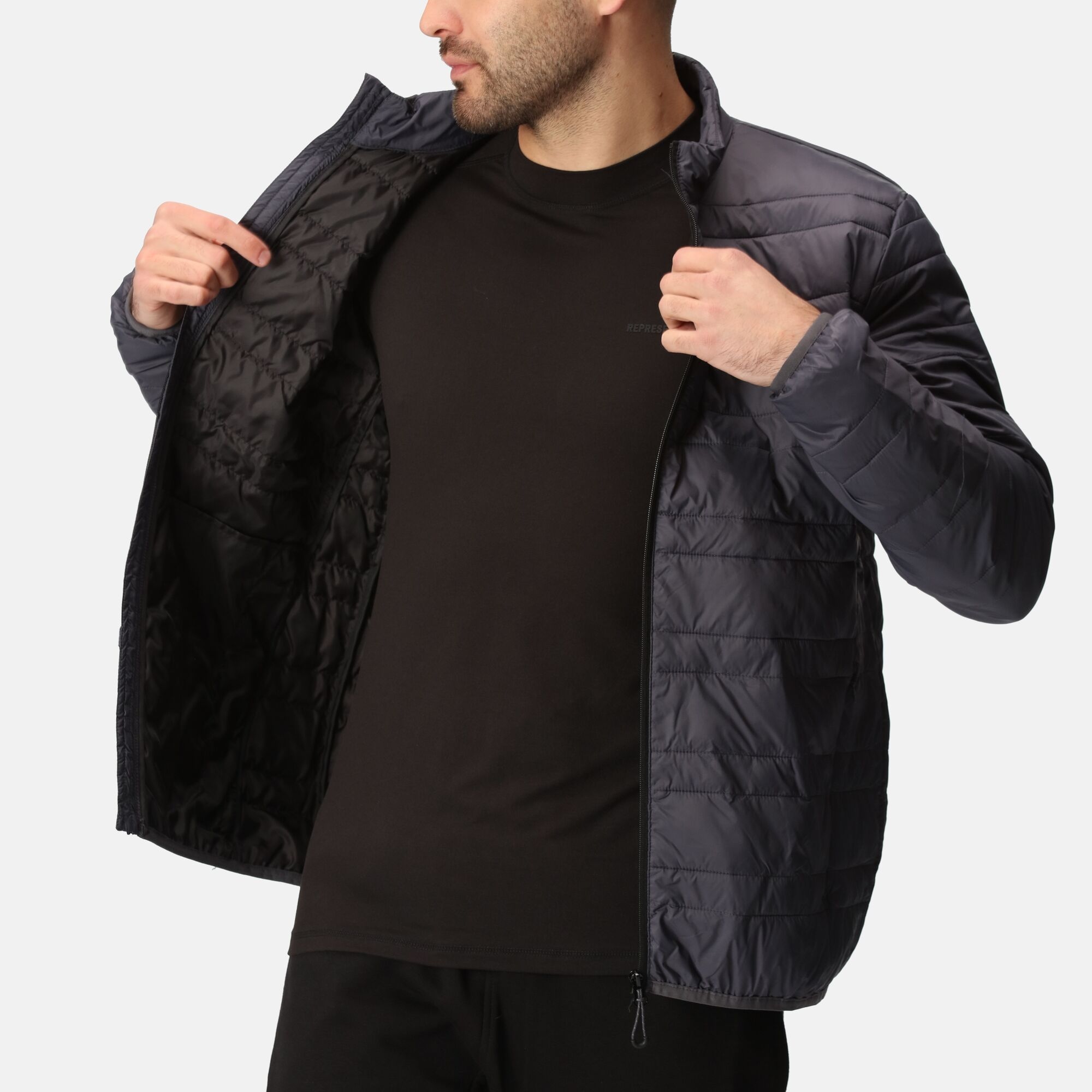 Men's Firedown Down Touch Insulated Jacket | Seal Grey Black