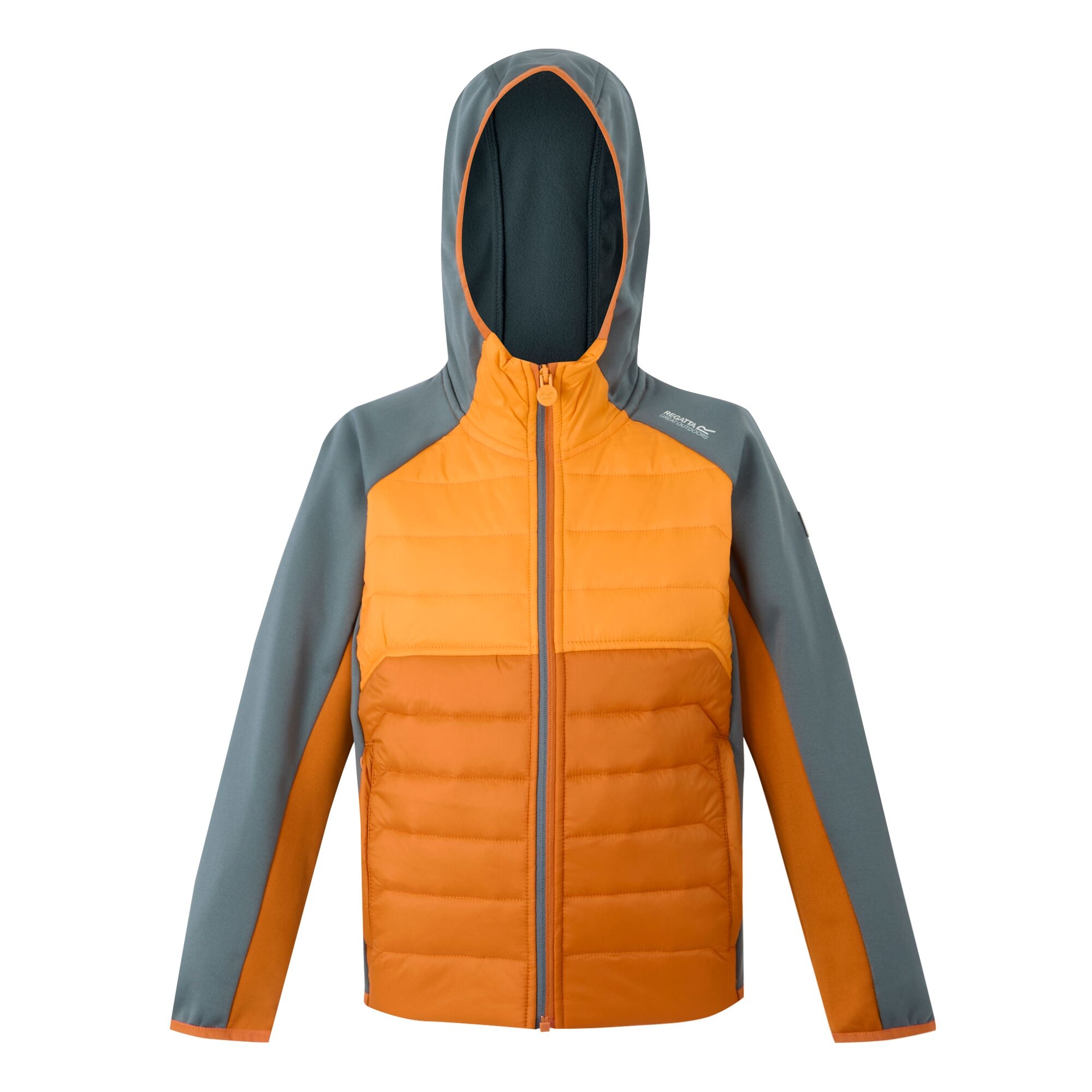 Kids' Kielder IX Hybrid Jacket | Fox Bright Marigold Stormy Weather