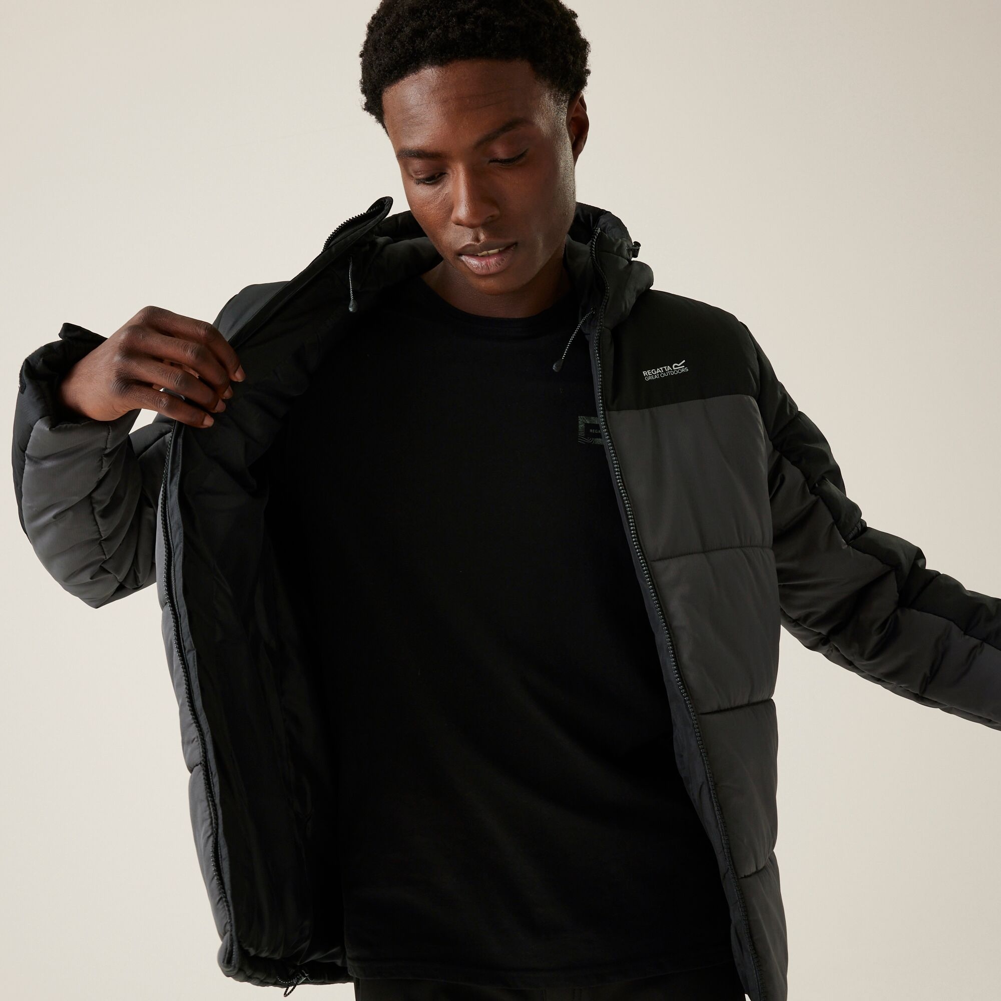 Men's Nevado VII Insulated Padded Jacket | Black Dark Grey