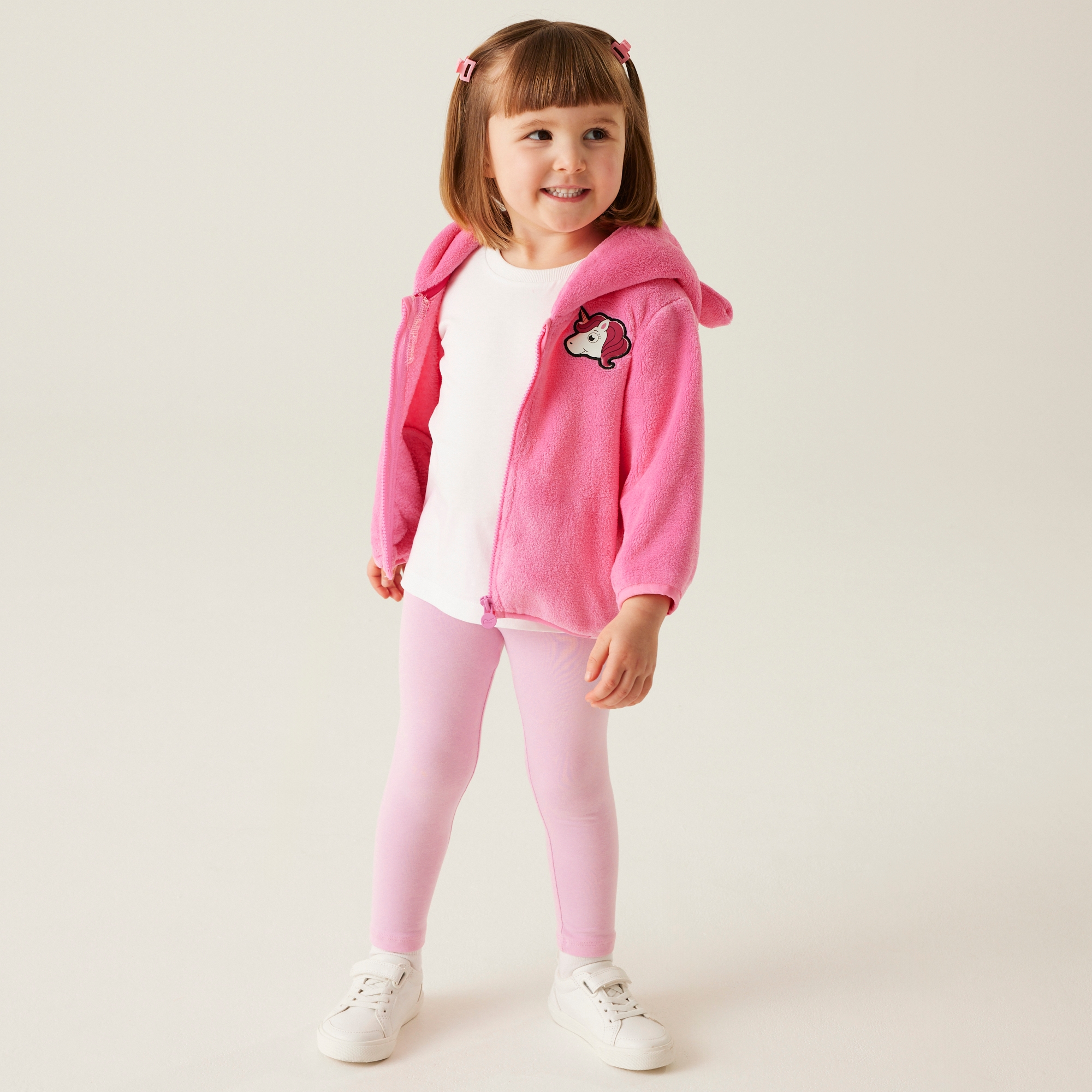 Kids' Animal Full Zip Fleece | Luna the Unicorn Sweet Pink