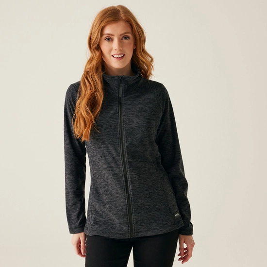 Women's Mayse Full Zip Fleece | Dark Grey Marl
