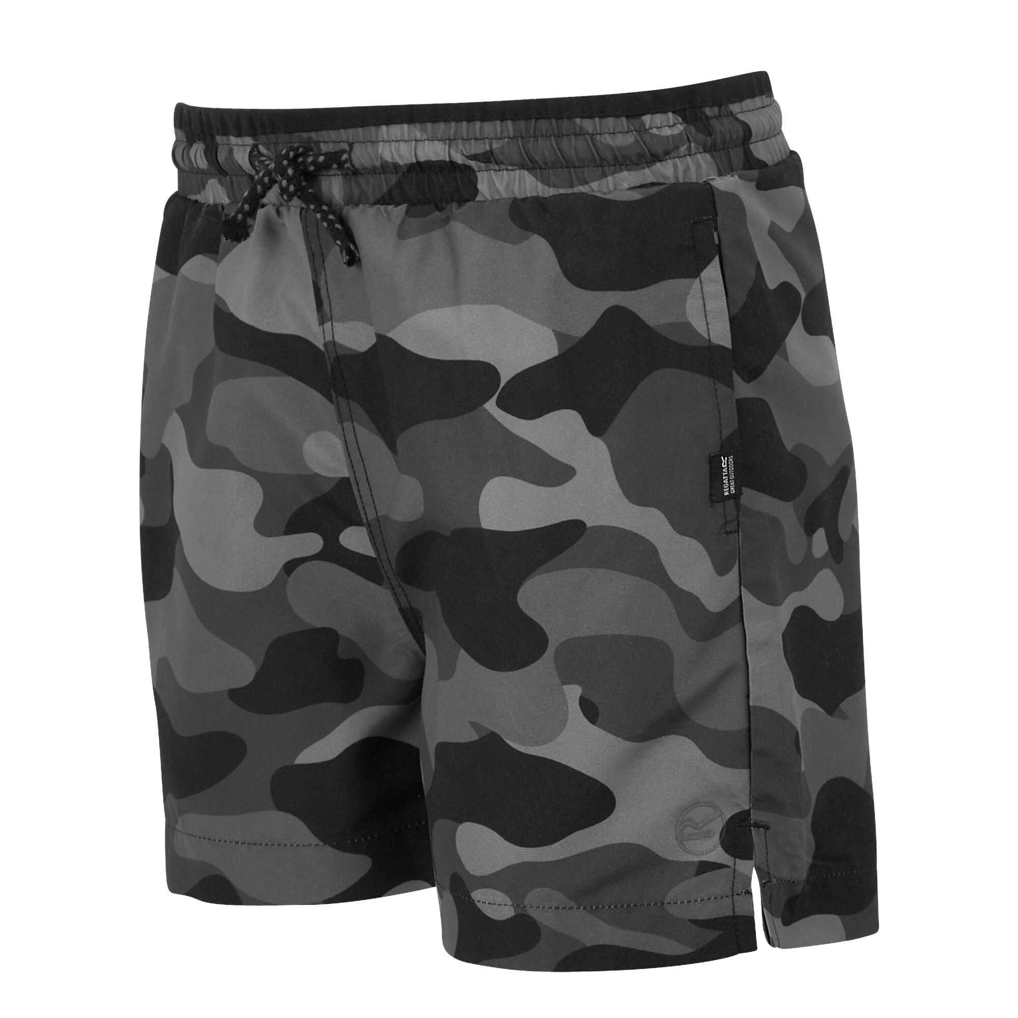 Kids' Skander III Swim Shorts | Grey Black Camo