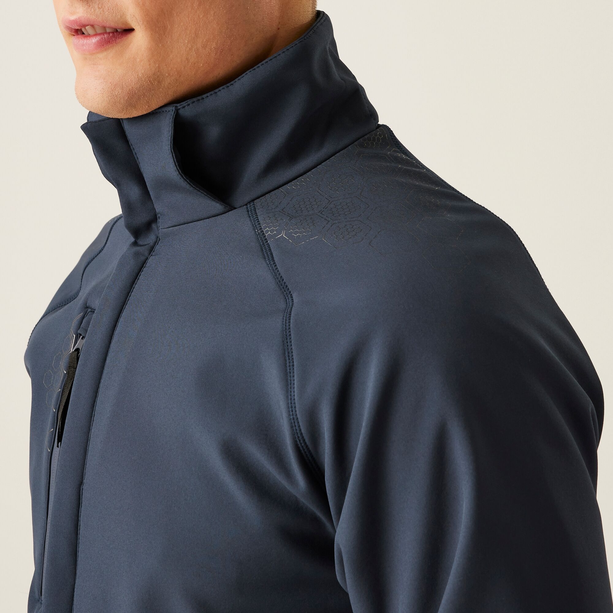 Men's Repeller Lined Softshell Hooded Jacket | Navy