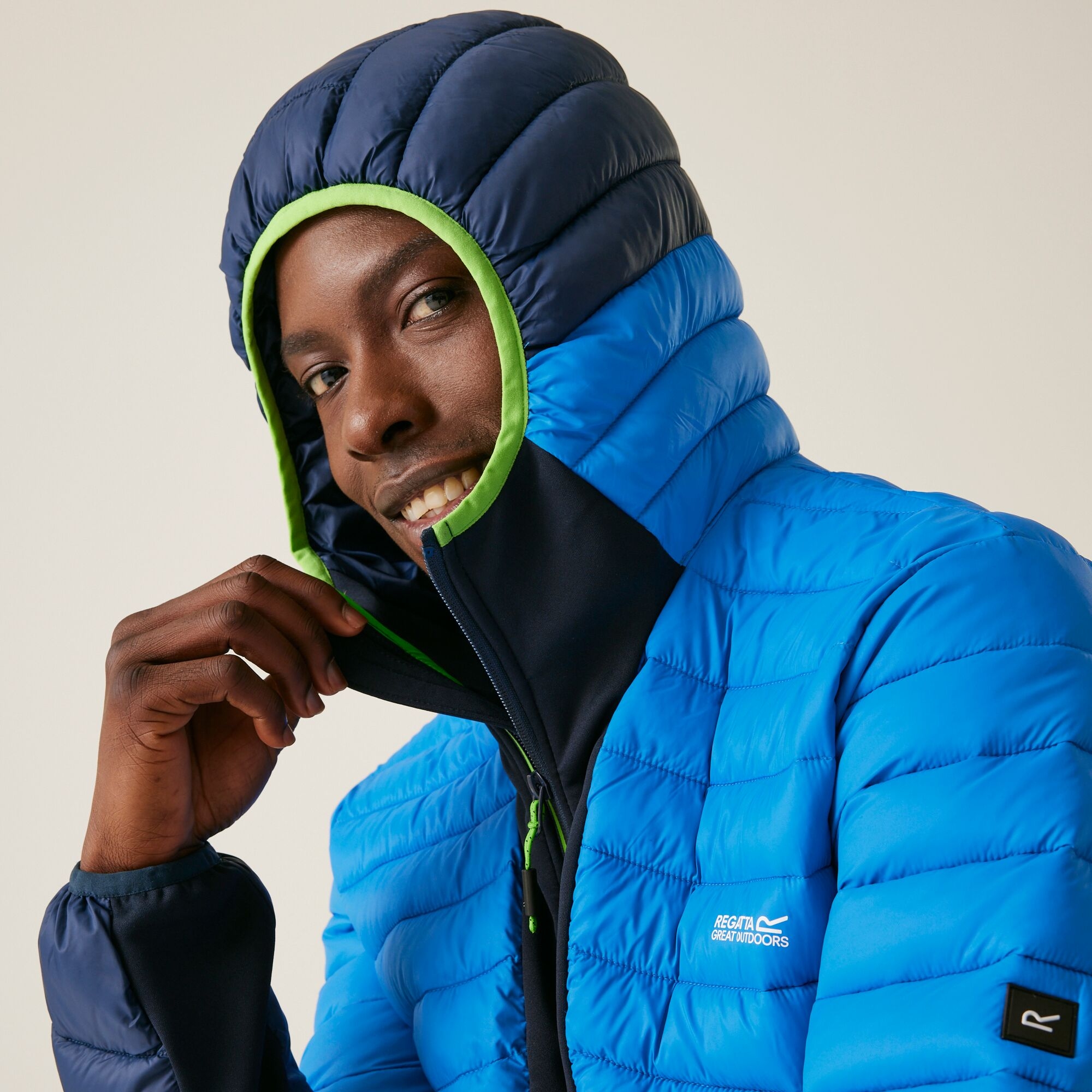 Men's Leedre Hybrid Hooded Jacket | Olympian Blue Navy