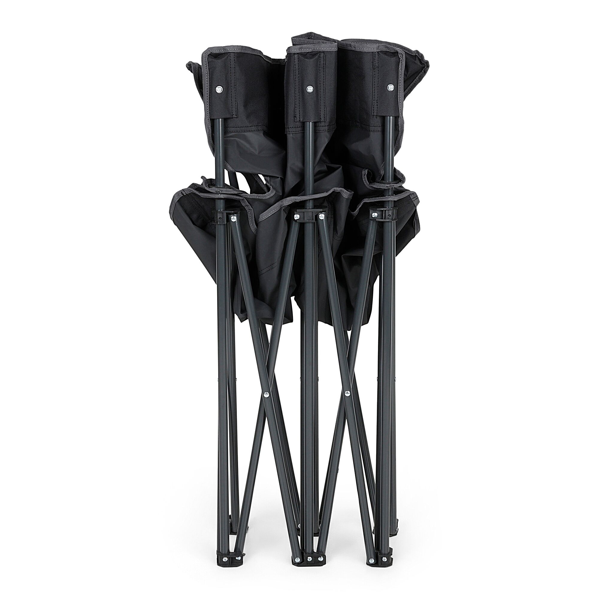 Isla Double Camping Chair with Storage Bag | Black Seal Grey