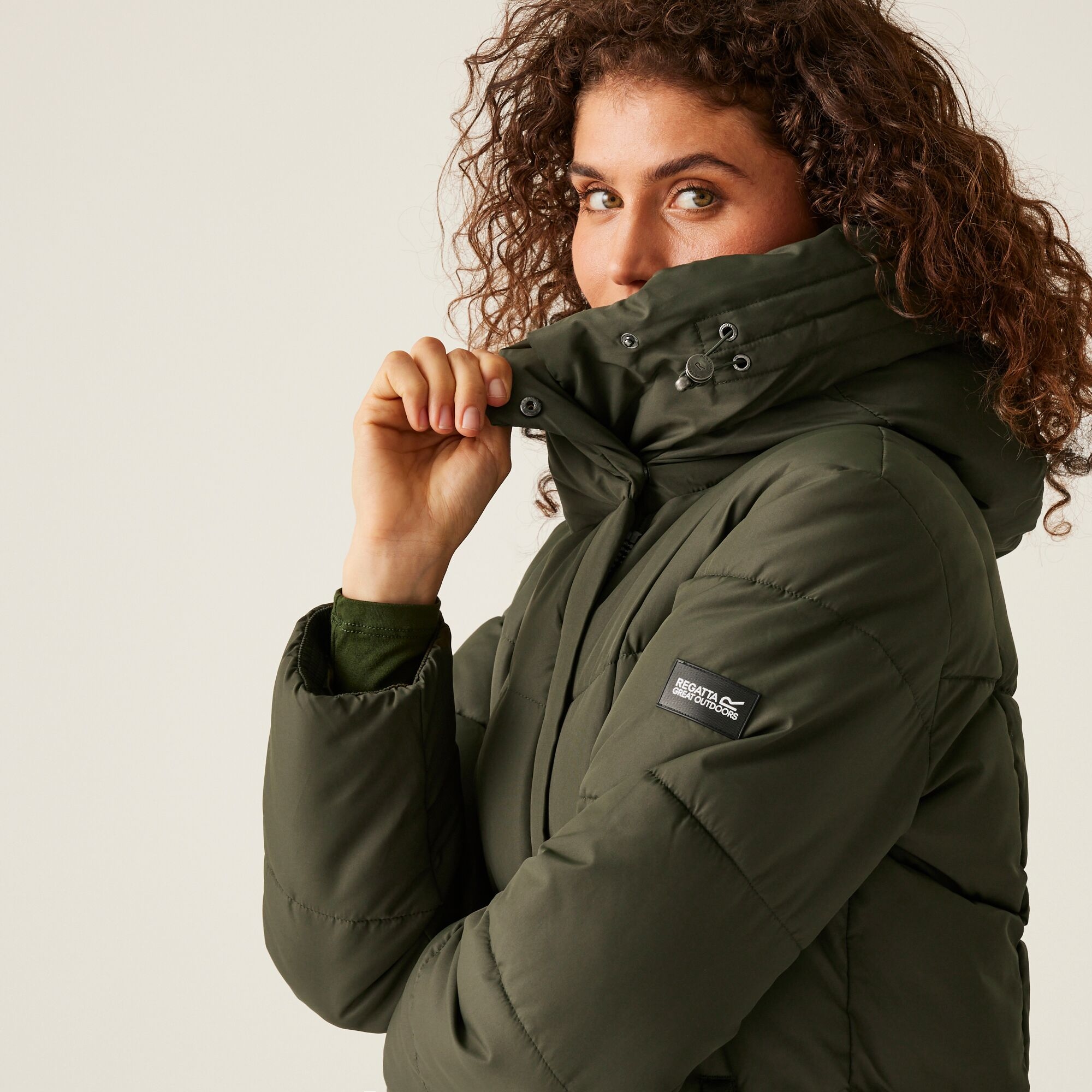Women's Nurie Quilted Jacket | Dark Khaki