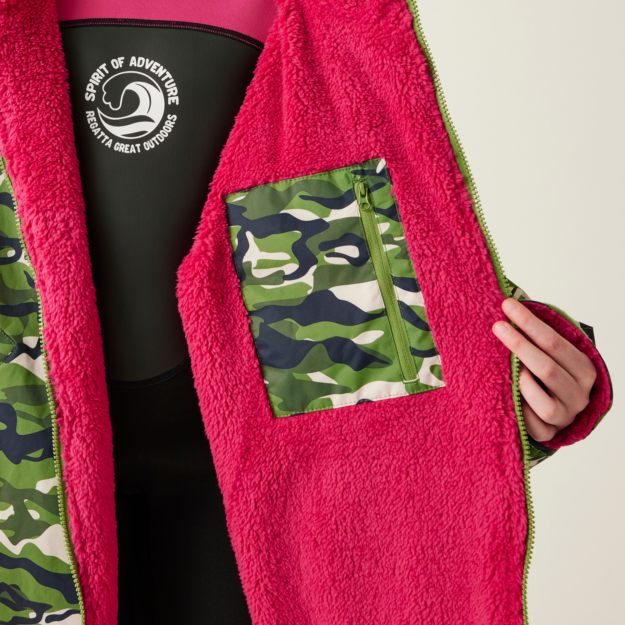 Junior Waterproof Changing Robe | Cactus Camouflage