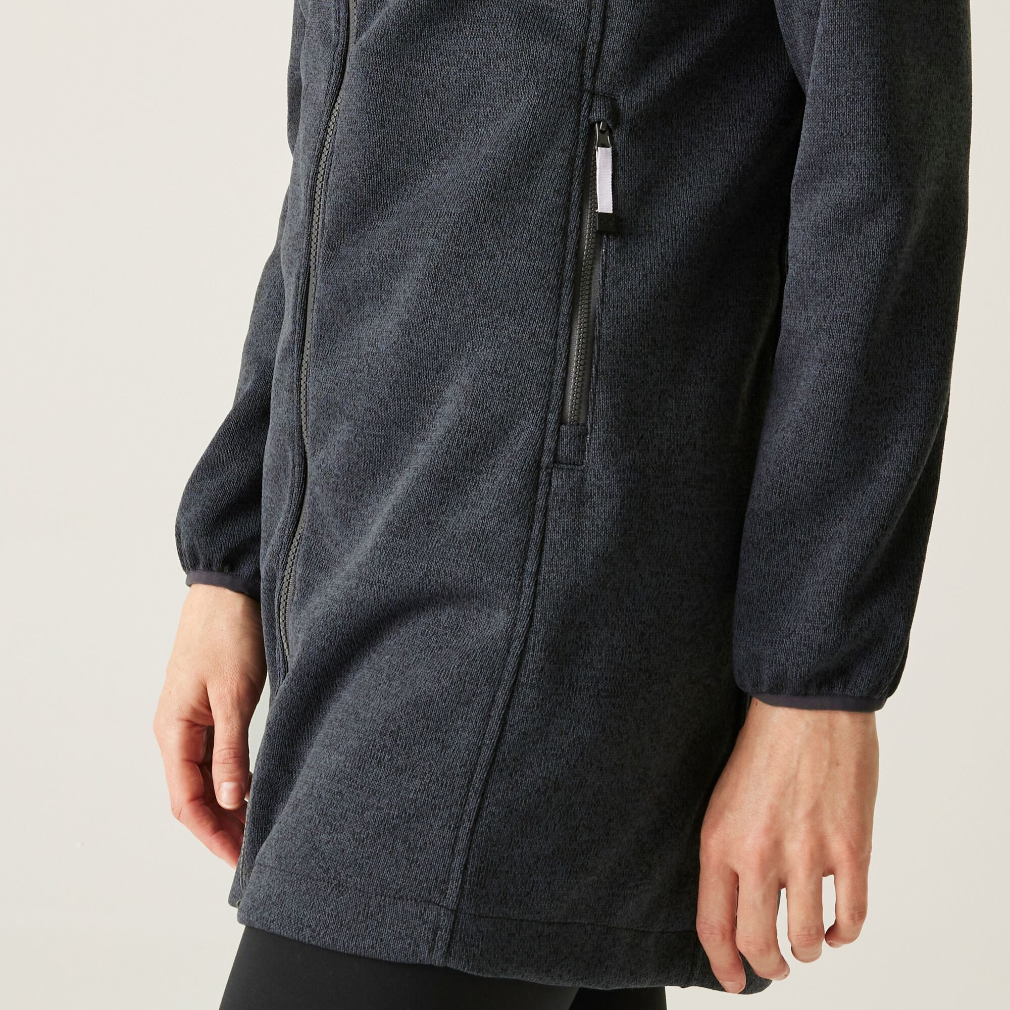 Women's Bloomfield Longline Fleece | Seal Grey Lilac Hint