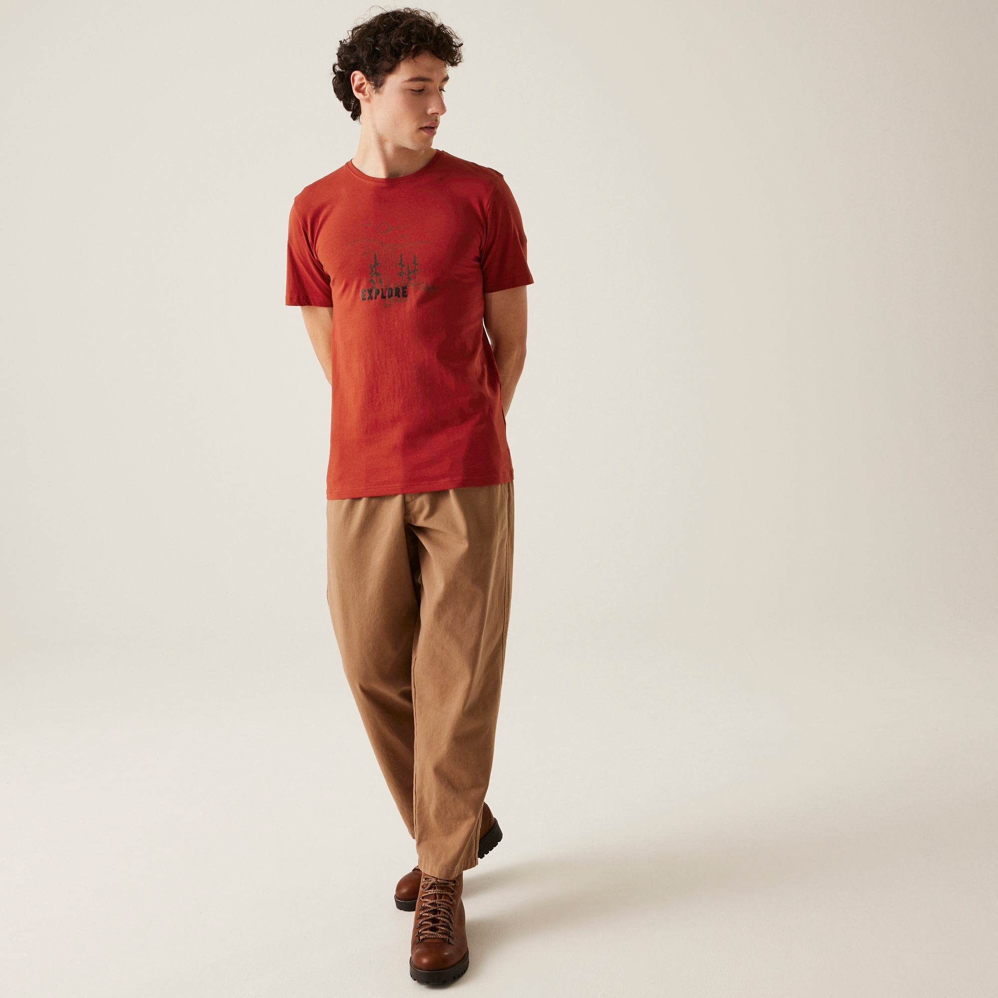 Men's Cline IX T-Shirt | Red Ochre