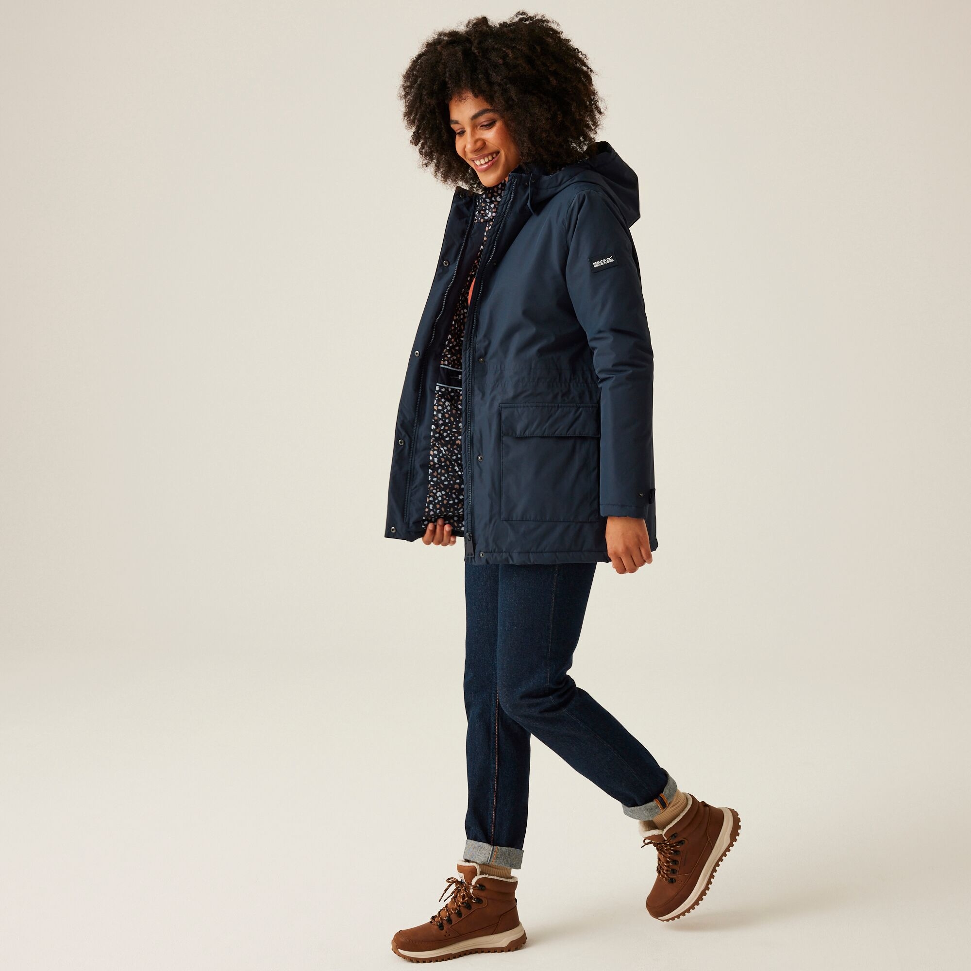 Women's Mireya Waterproof Insulated Jacket | Navy Spot Print