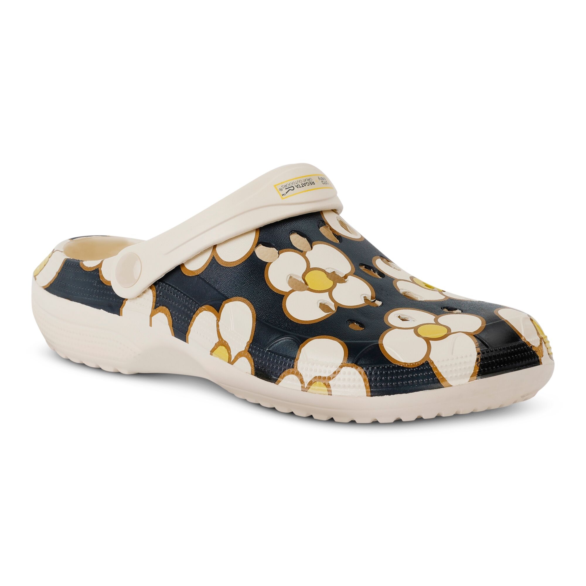 Orla Kiely Clog Sandals | Spinning Flower Black