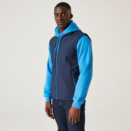 Men's Navigate 2 Layer Softshell Bodywarmer | Navy Seal Grey