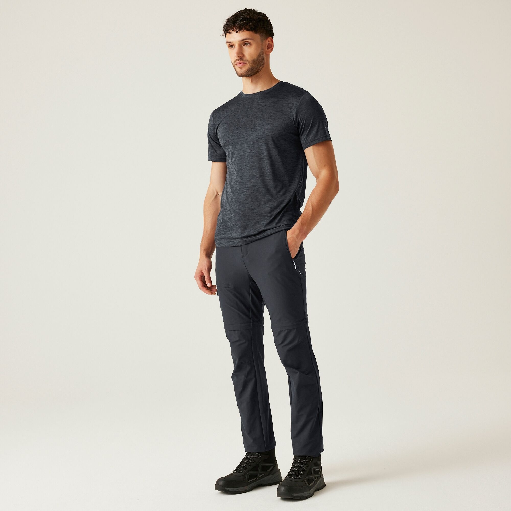 Men's Highton II Zip Off Walking Trousers | Ash