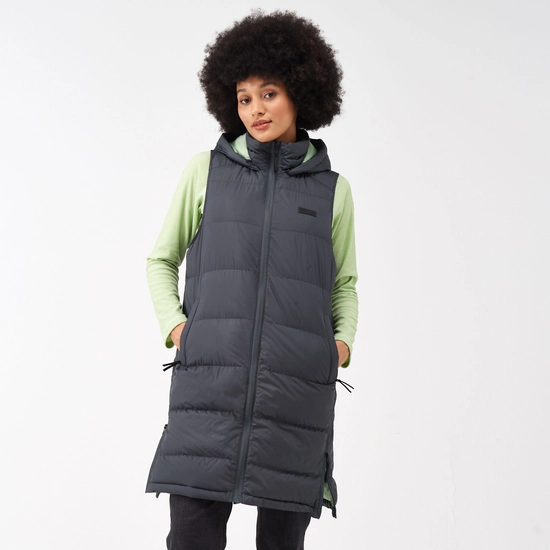 Women's Ganella Quilted Longline Gilet | Black