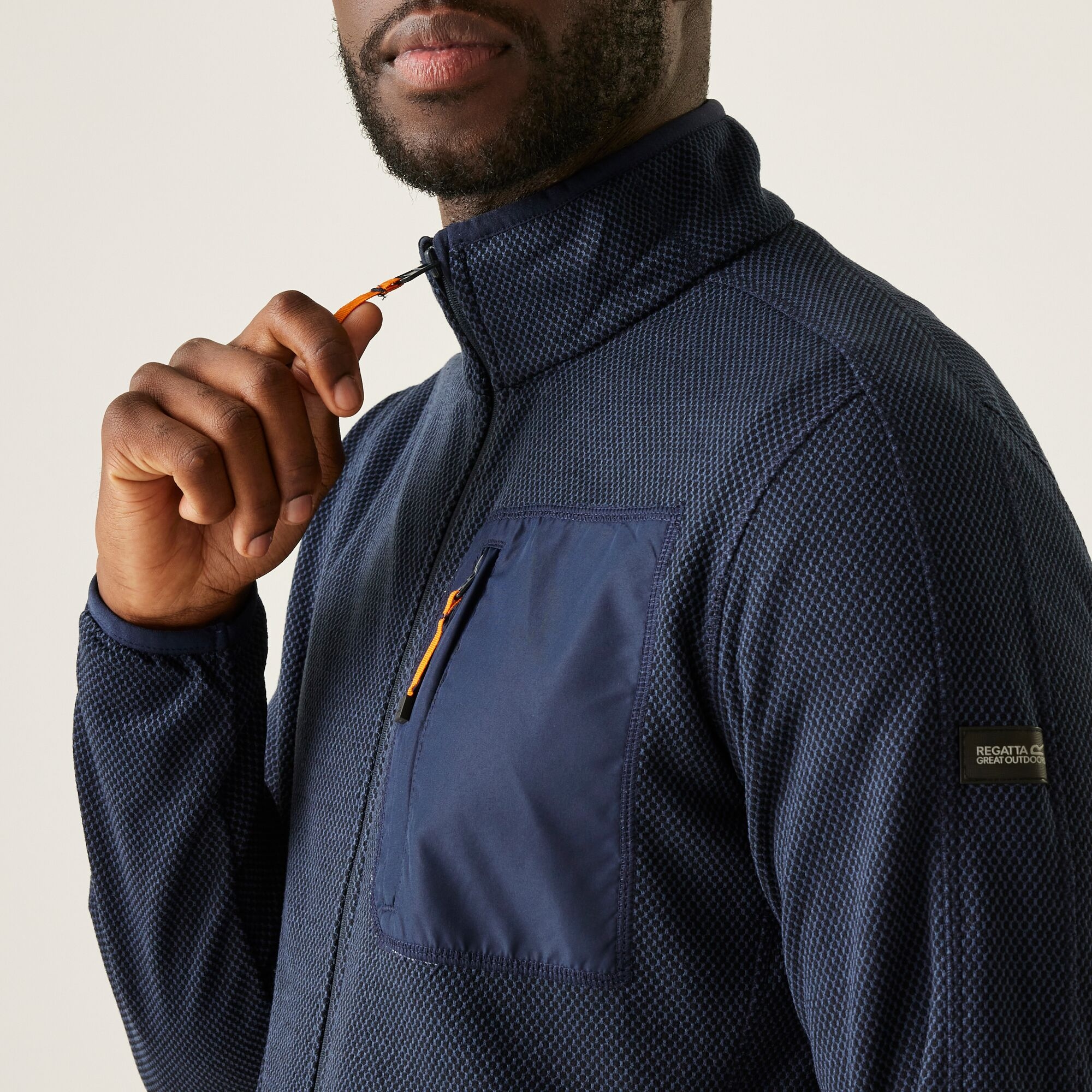 Men's Kitom Full Zip Fleece | Navy Marl