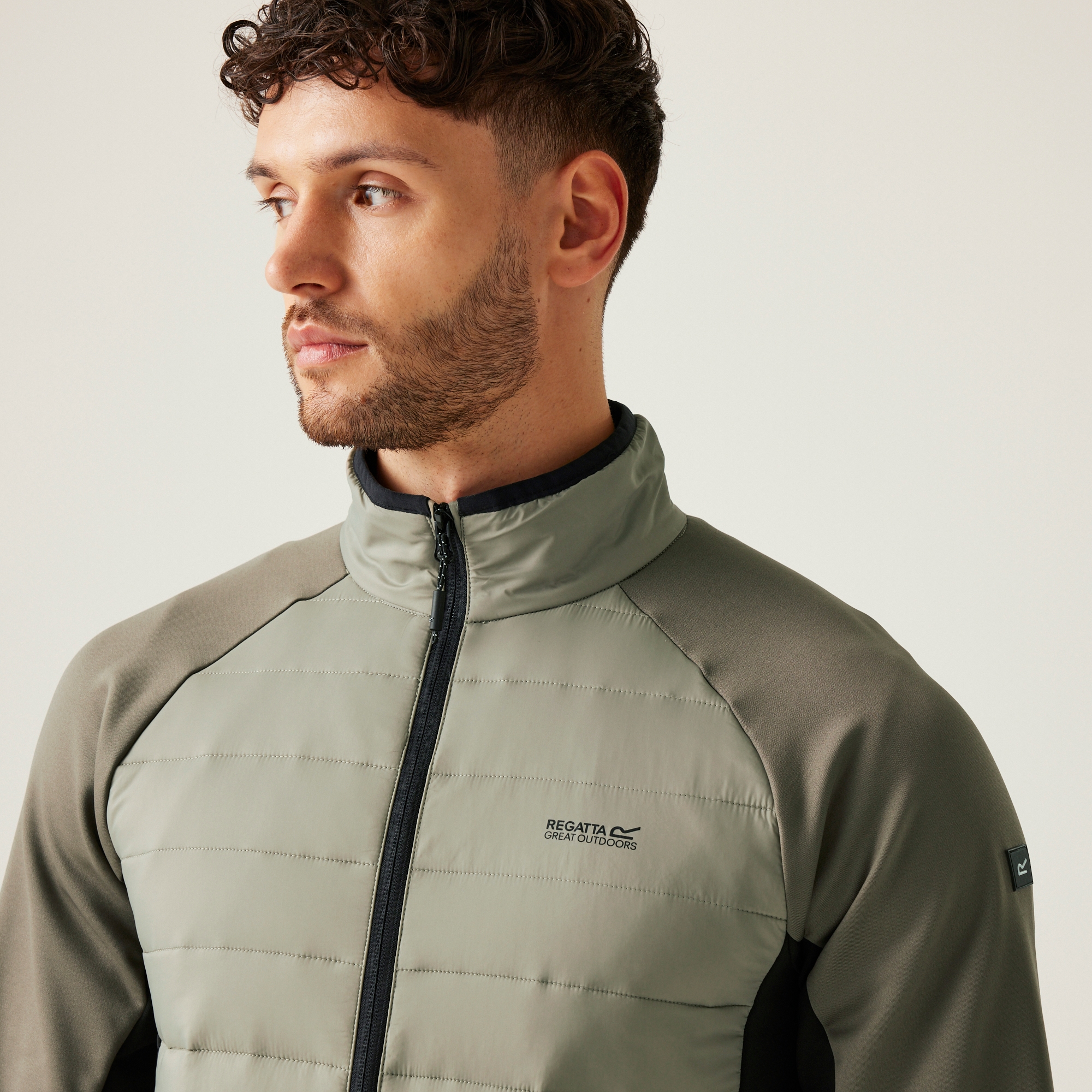Men's Clumber IV Hybrid Jacket | Golden Sand Treetop Black