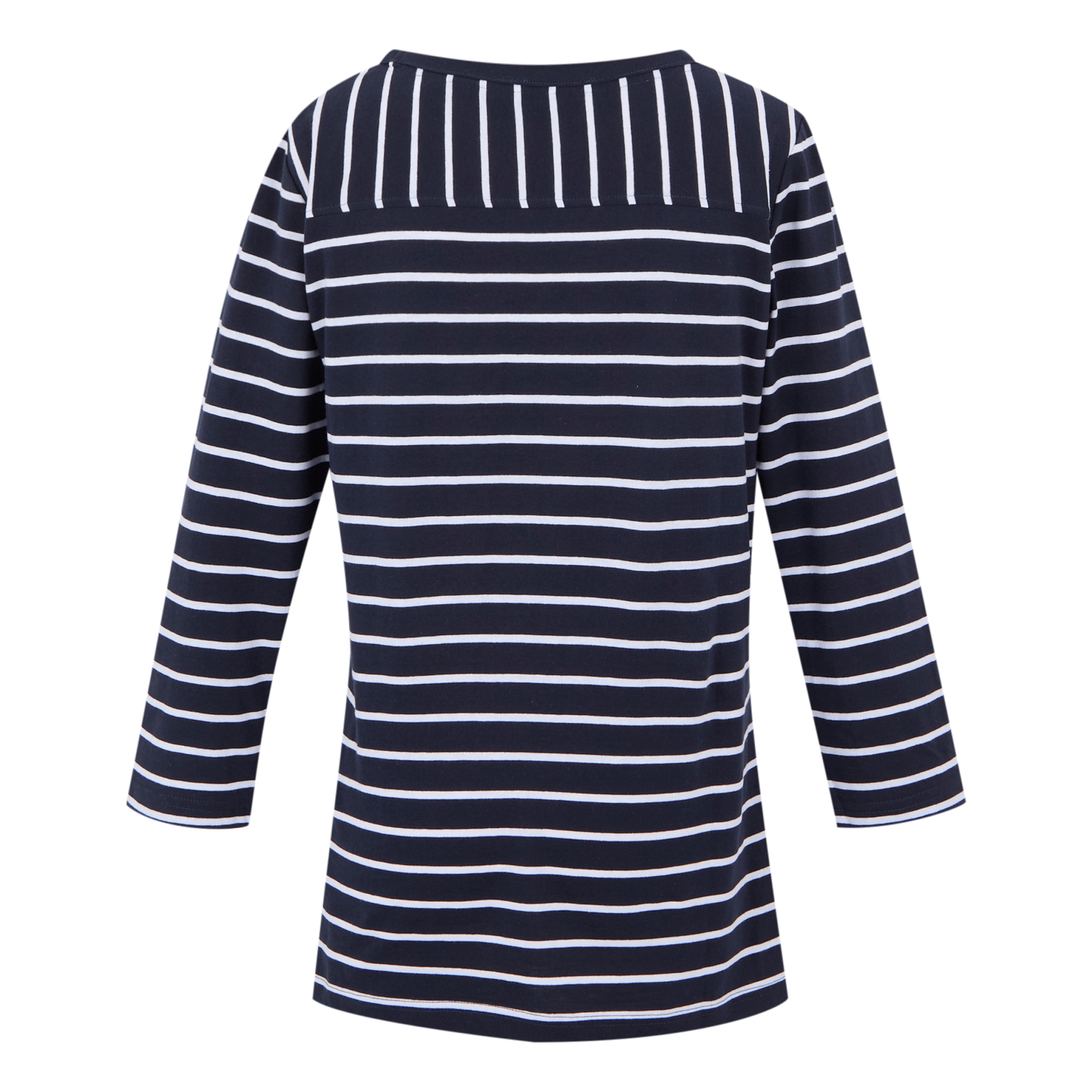 Women's Bayletta II 3/4 Sleeve Top  | Navy White Stripe