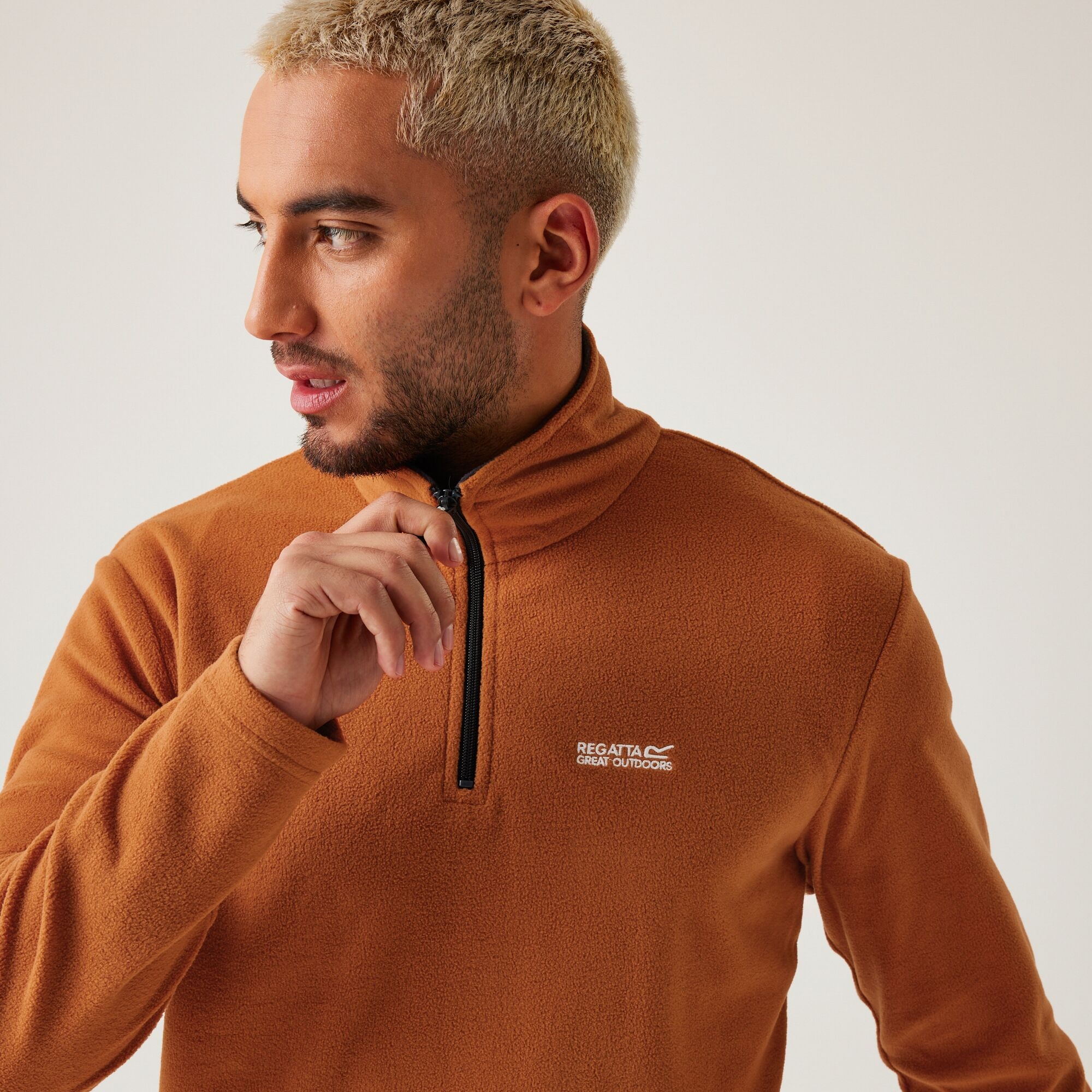Men's Thompson Lightweight Half Zip Fleece | Burnt Copper