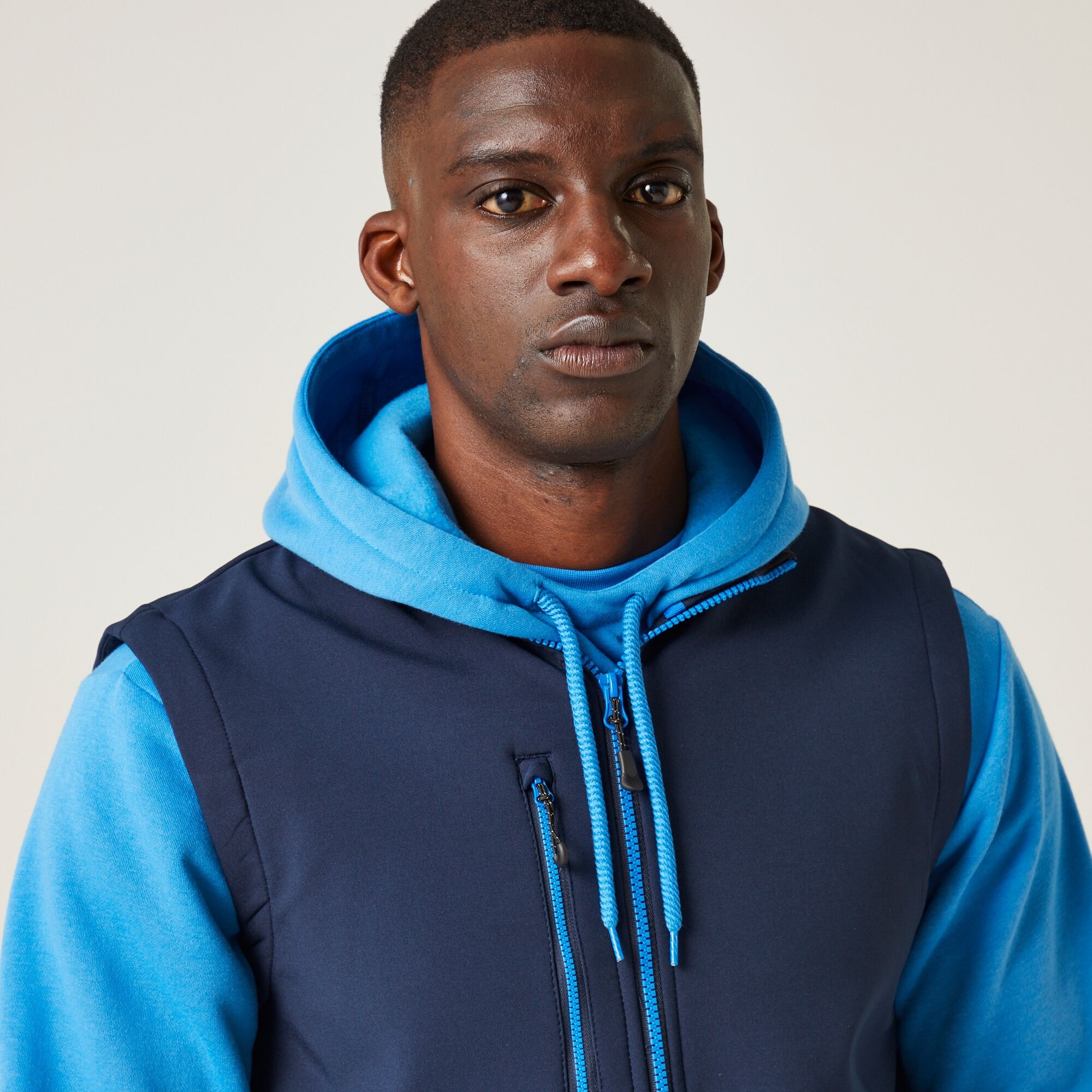 Men's Navigate 2 Layer Softshell Bodywarmer | Navy French Blue