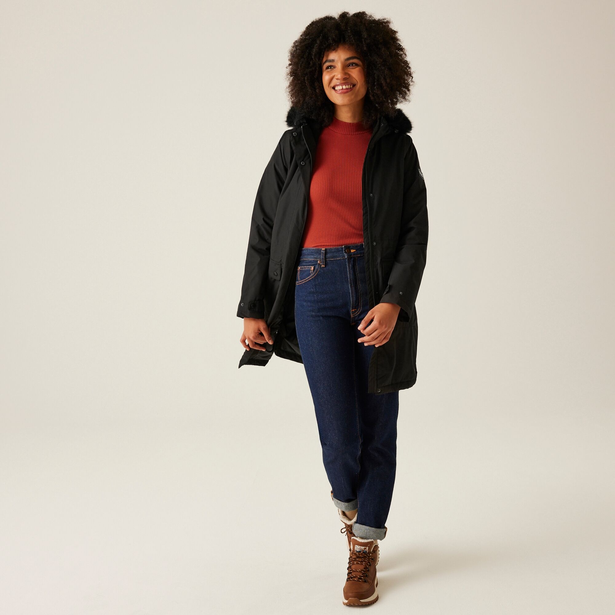 Women's Sabinka II Fur Trim Parka Jacket | Black