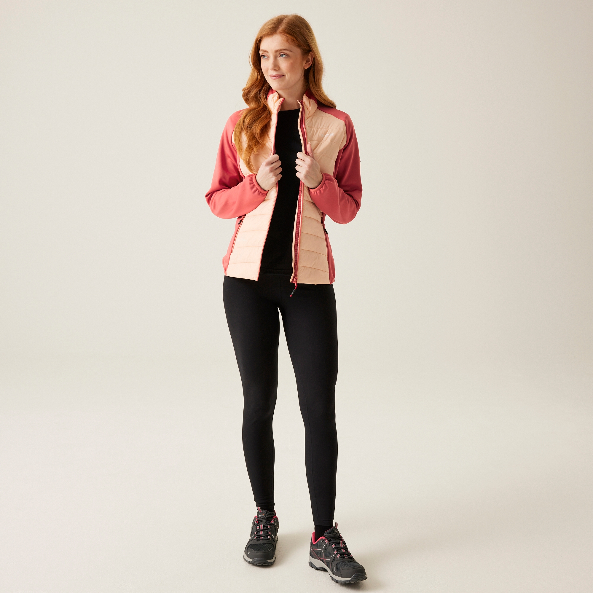 Women's Clumber V Hybrid Jacket | Peach Parfait Mineral Red