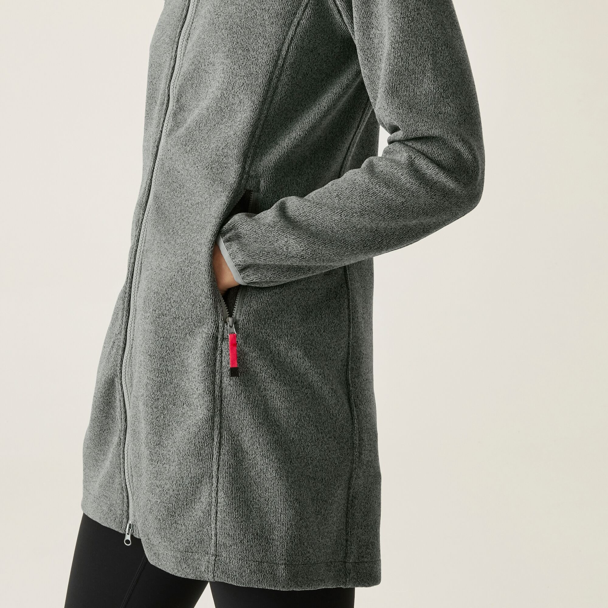 Women's Bloomfield Longline Fleece | Cloudy Grey Pop