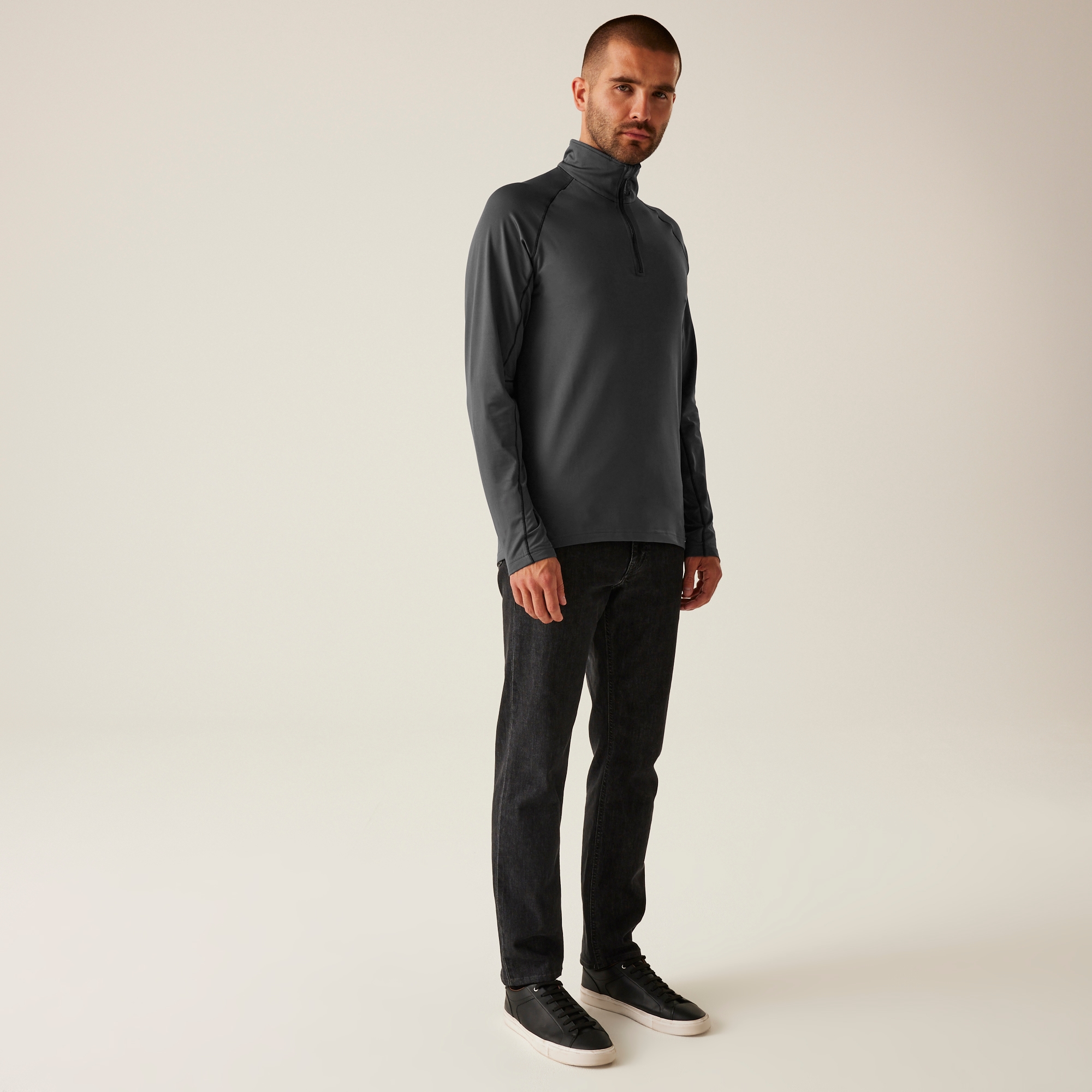Men's Stretch Half-Zip Midlayer | Seal Grey