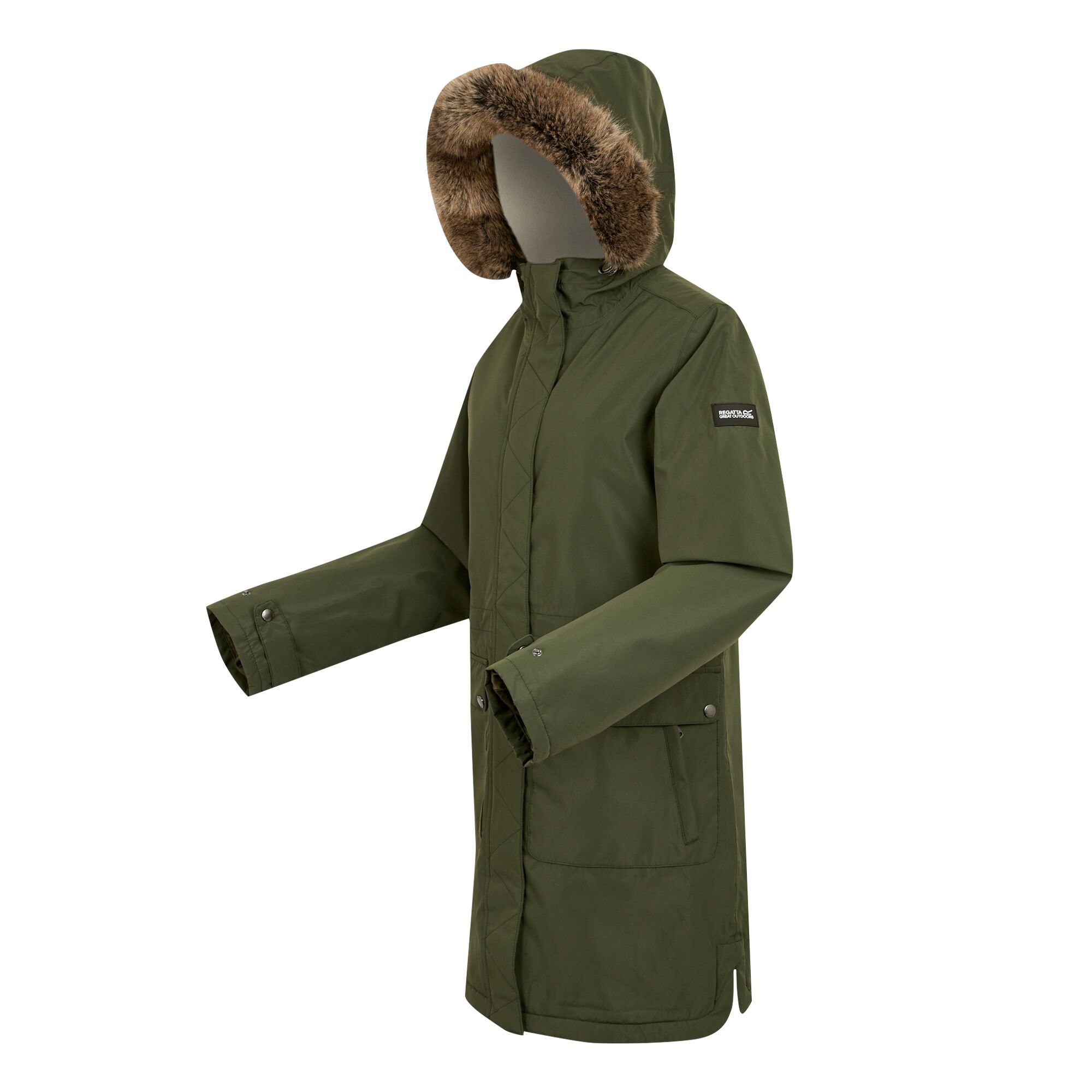 Women's Sabinka II Fur Trim Parka Jacket | Dark Khaki