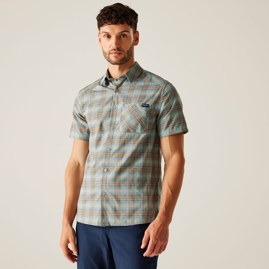 Men's Begarno Short Sleeve Shirt | Glacier Stormy Weather Fox Check