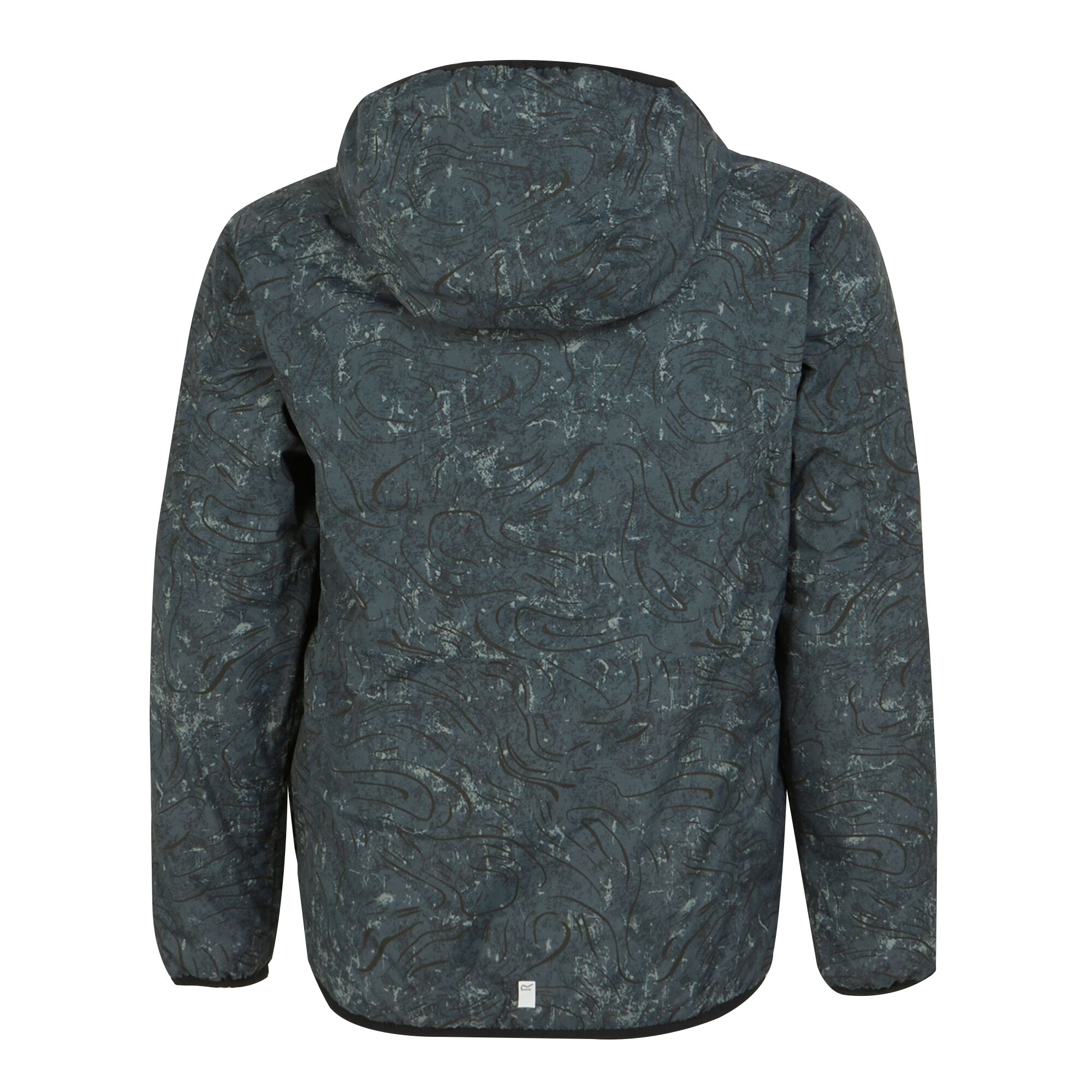 Kids' Volcanics VIII Reflective Jacket | Seal Grey Terrain Print