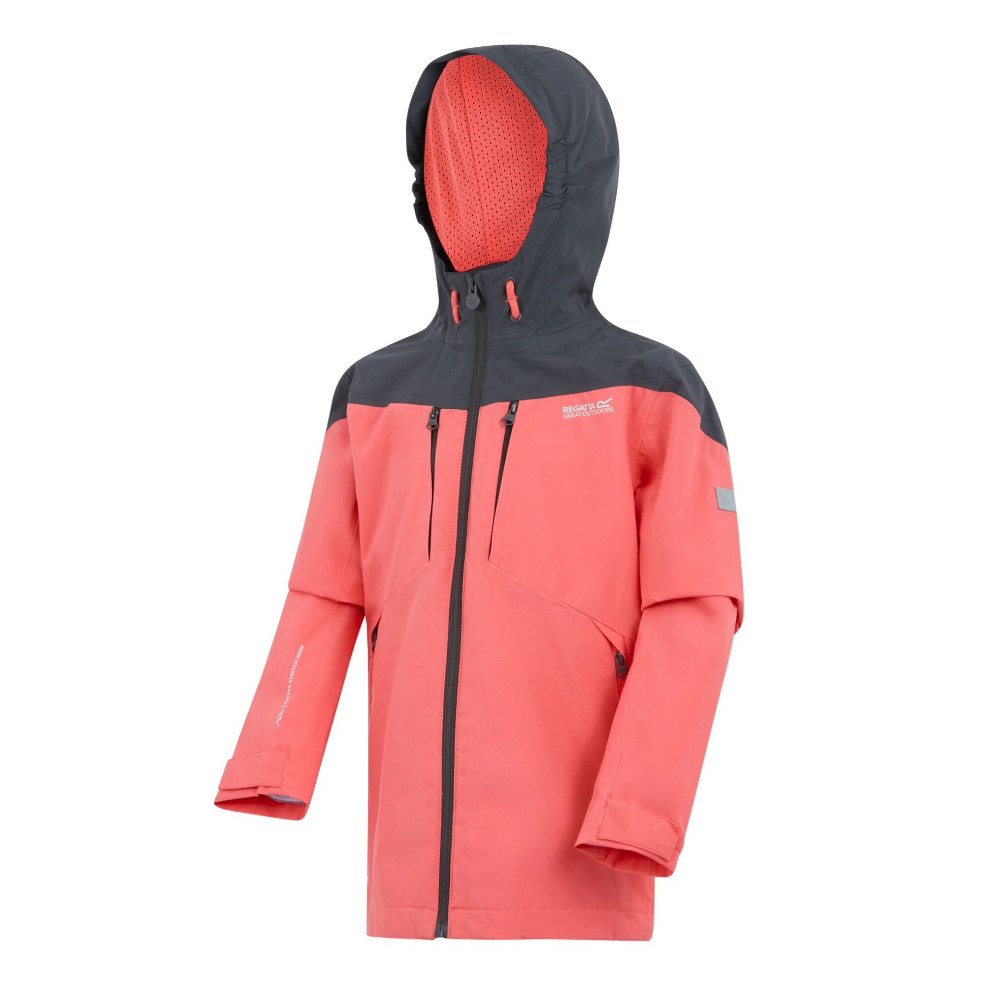 Kids' Highton VI Waterpoof Jacket | Peach Bloom Seal Grey