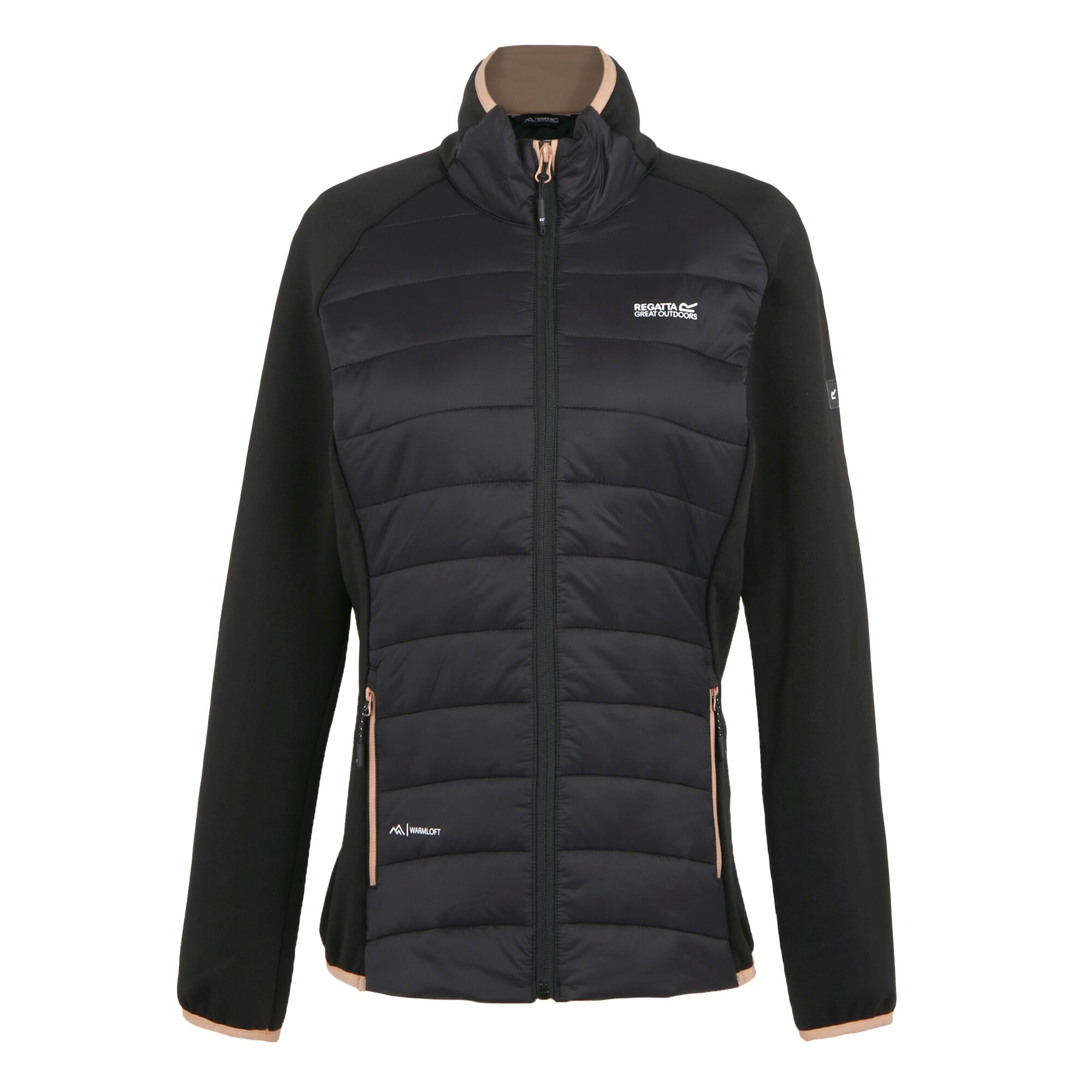Women's Clumber V Hybrid Jacket | Black Warm Taupe