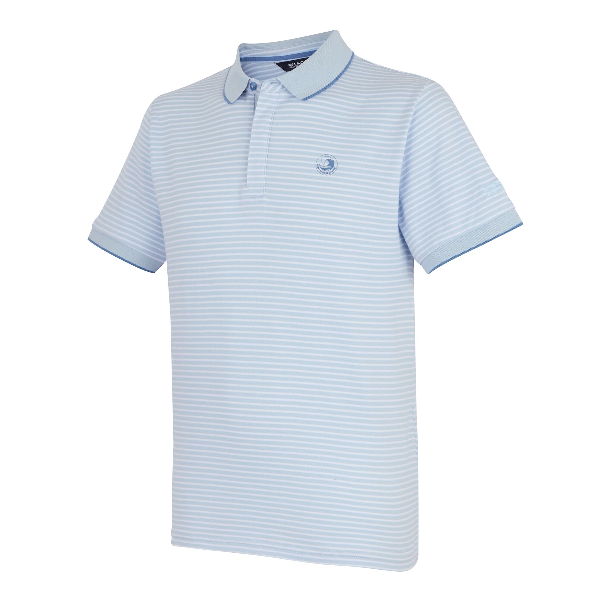 Men's Tiver Polo Shirt | Skyway White Stripe