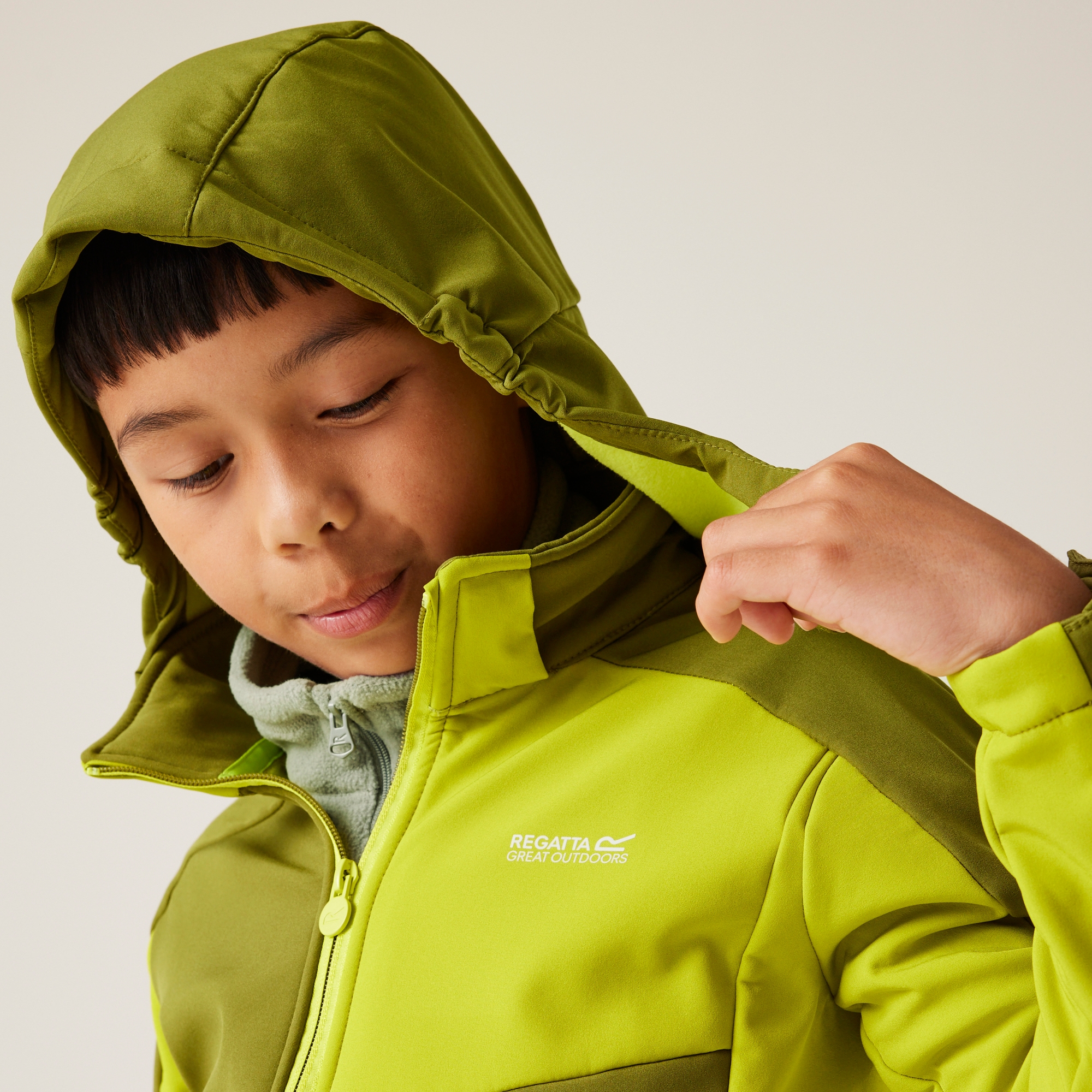 Kids' Acidity VIII Softshell Jacket | Nephrite Green Grenoble Green Wild Lime