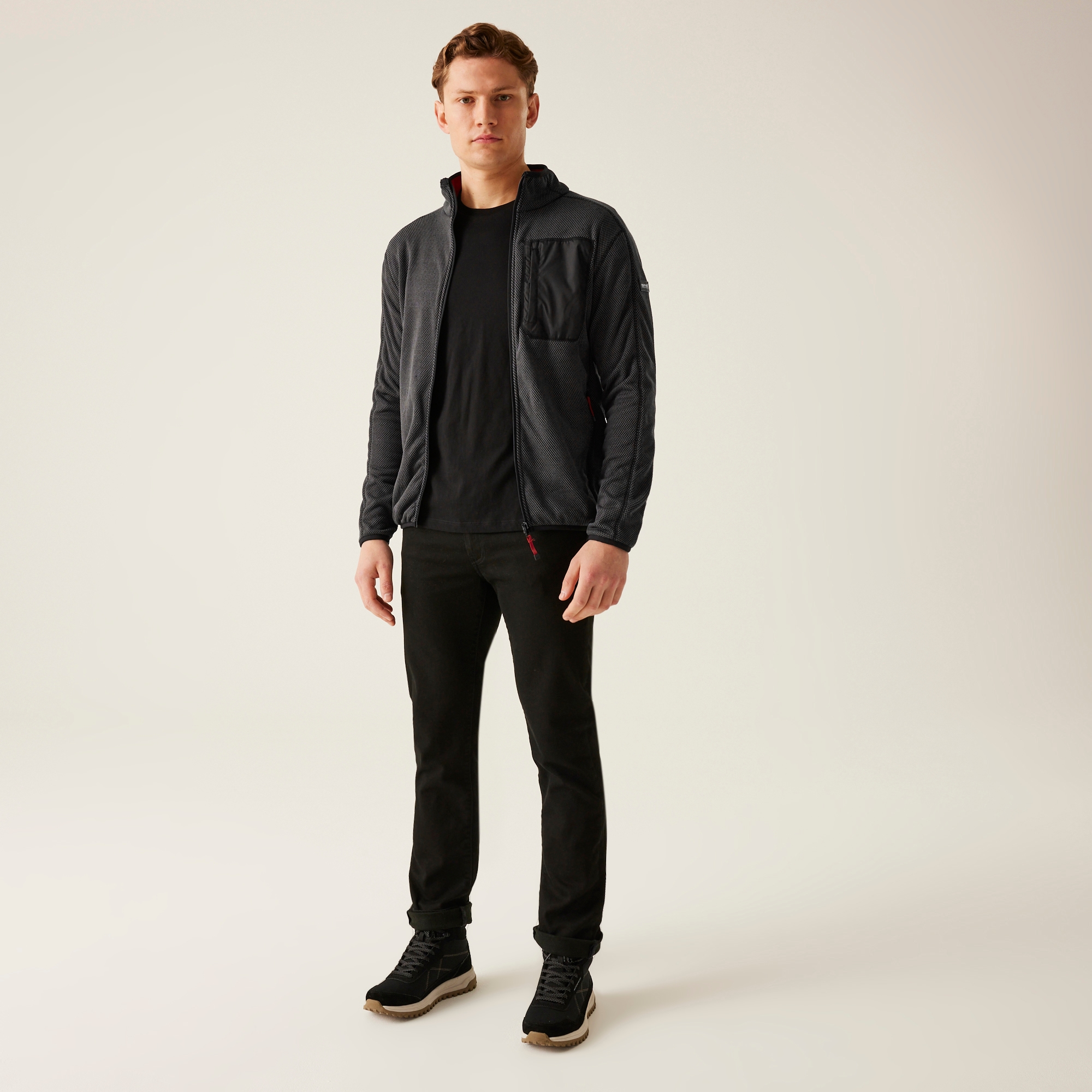 Men's Kitom Full Zip Fleece | Black Marl